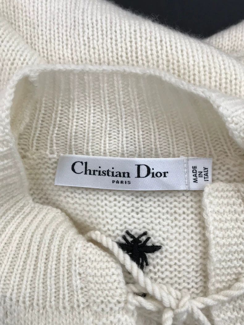 Dior Dior White Bee Cashmere Sweater - dmc Size US M / EU 48-50 / 2 - 3 Thumbnail