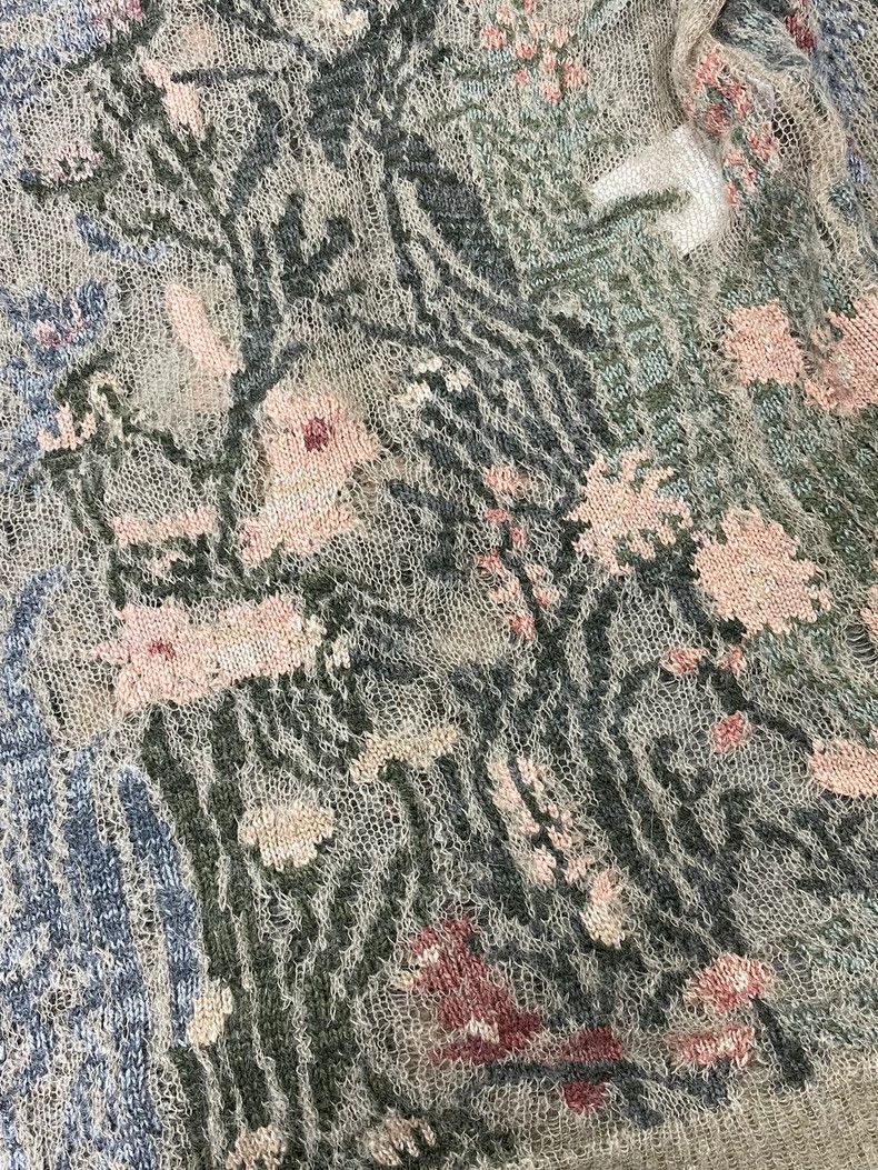 Dior Dior Floral Embroidered Mohair Sweater - dmc Size US M / EU 48-50 / 2 - 2 Thumbnail