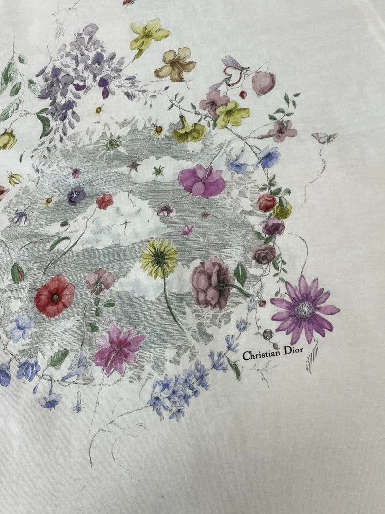Dior Dior Floral Butterfly Print Short Sleeve T-shirt - dmc Size US M / EU 48-50 / 2 - 2 Thumbnail