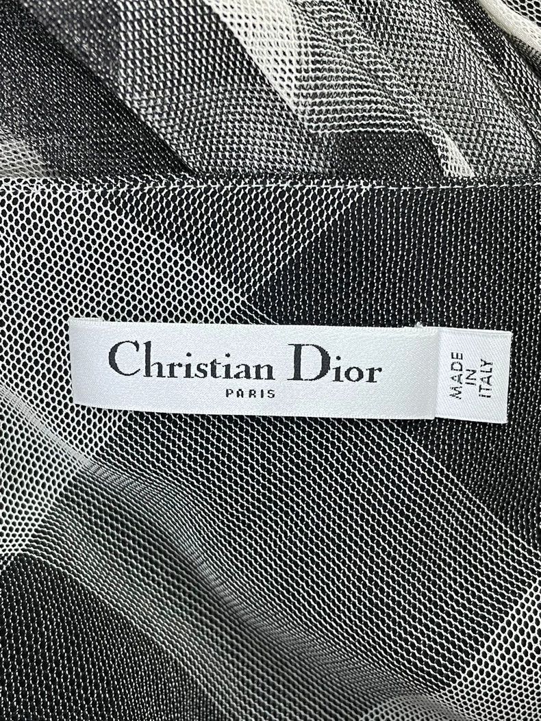 Dior Dior Black Grey White Plaid Mesh Skirt - dmc Size US 31 - 3 Thumbnail