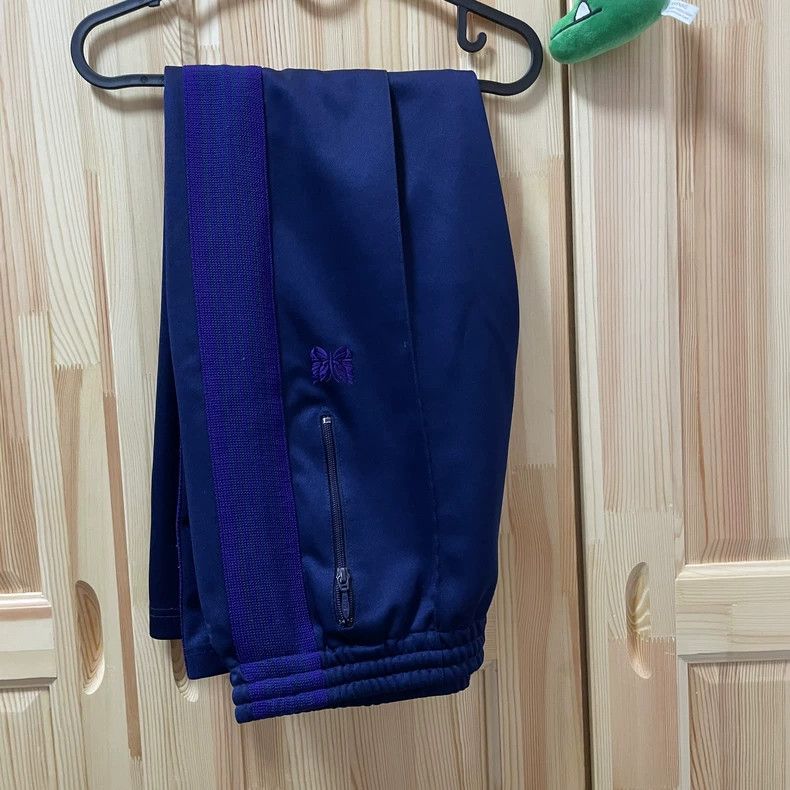 Needles Needles Black Purple Knit Wide-Leg Pants - dmc Size US 38 / EU 54 - 2 Thumbnail