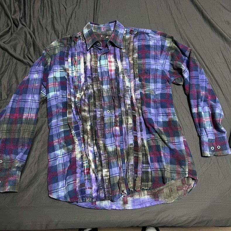 Needles Needles Patchwork Tie-Dye Long Sleeve Shirt - dmc Size US M / EU 48-50 / 2 - 2 Thumbnail