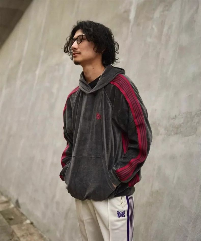 Needles NEEDLES New Velvet Hoodie Sweatshirt - dmc Size US XL / EU 56 / 4 - 8 Thumbnail