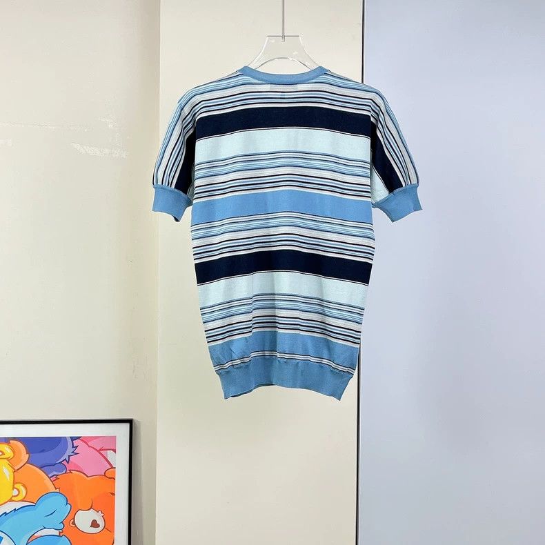 Loro Piana Loro Piana Striped Knit Short Sleeve - dmc Size US XL / EU 56 / 4 - 2 Thumbnail