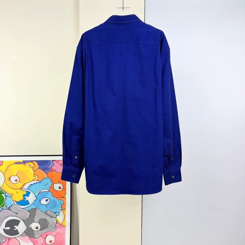 Loewe LOEWE Blue Long Sleeve Shirt - dmc Size US XXL / EU 58 / 5 - 2 Thumbnail