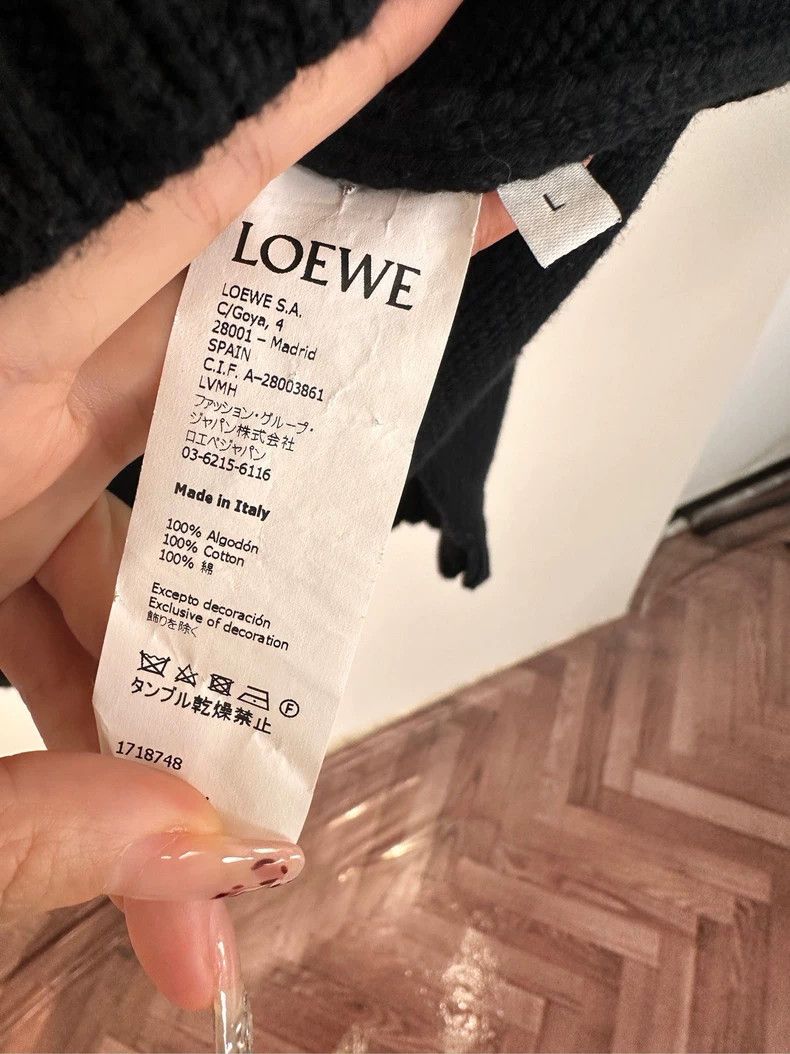 Loewe LOEWE Black Crewneck Embroidered Sweater - dmc Size US L / EU 52-54 / 3 - 6 Thumbnail