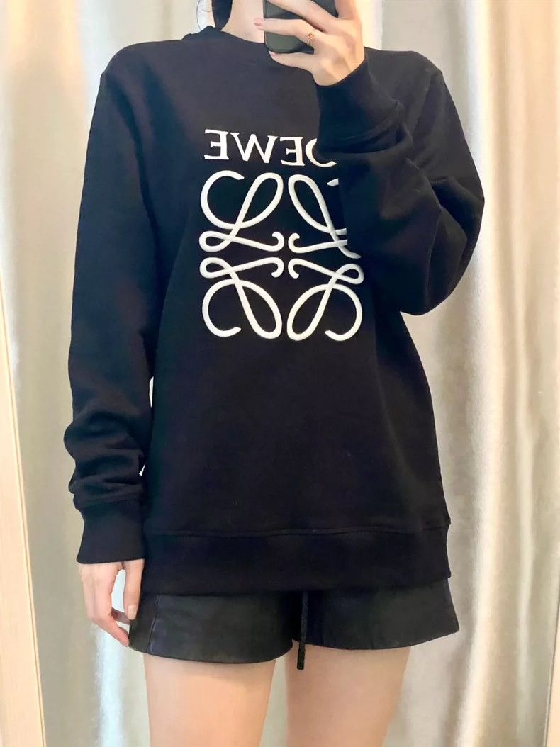 Loewe Loewe Black Embroidered Logo Sweatshirt M - dmc Size US M / EU 48-50 / 2 - 8 Thumbnail