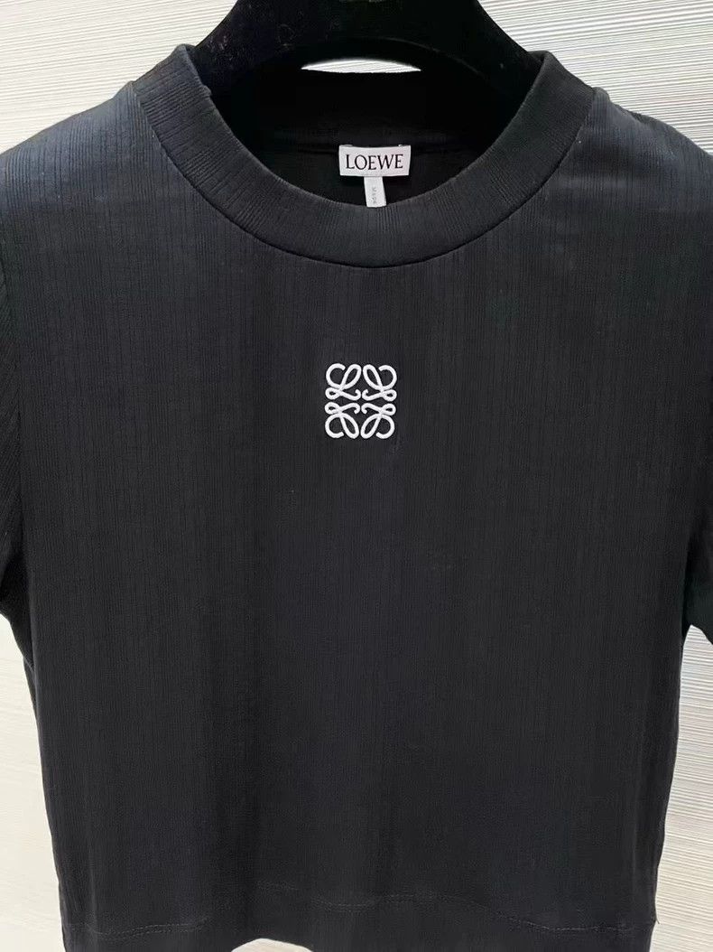 Loewe Loewe Black Knit Logo Short Sleeve Top - dmc Size US M / EU 48-50 / 2 - 3 Thumbnail