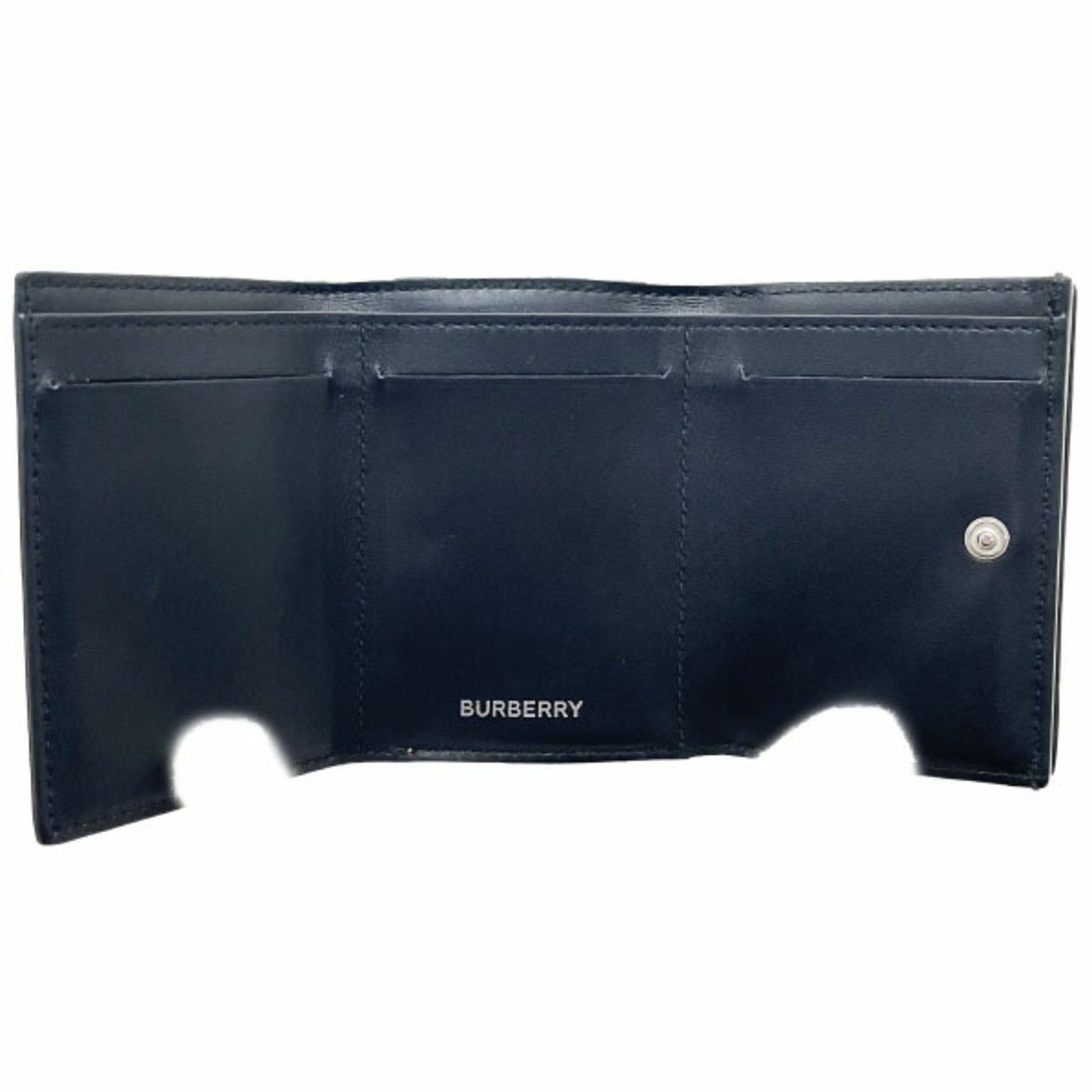 Burberry Burberry Check Trifold Wallet, PVC Leather, Beige, Black, BURBERRY Double Wallet AANN-15824 Size ONE SIZE - 9 Thumbnail