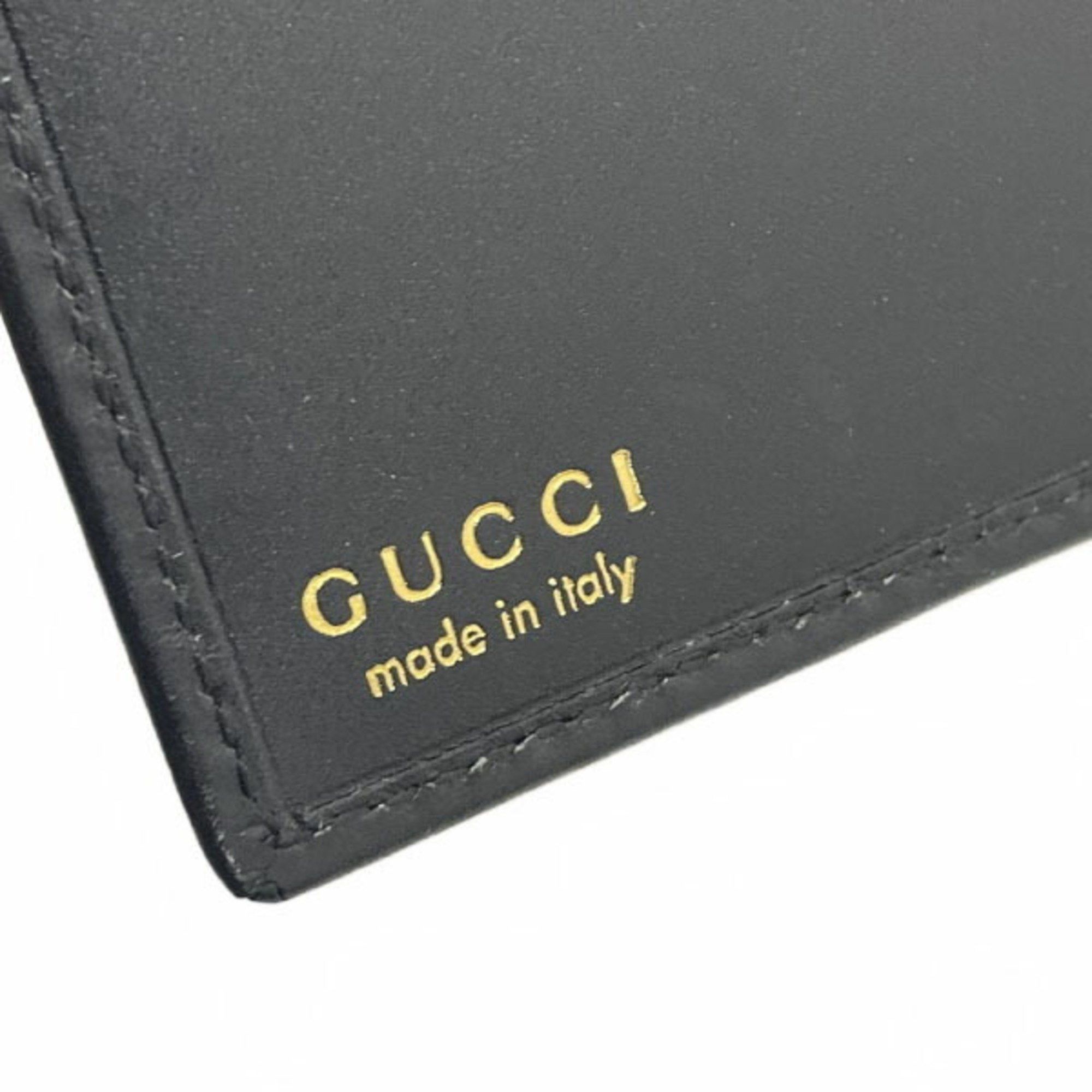 Gucci Gucci Clip Wallet, Double Leather, Black, 035 2778, GUCCI Bi-fold Wallet TT-15747 Size ONE SIZE - 12 Thumbnail