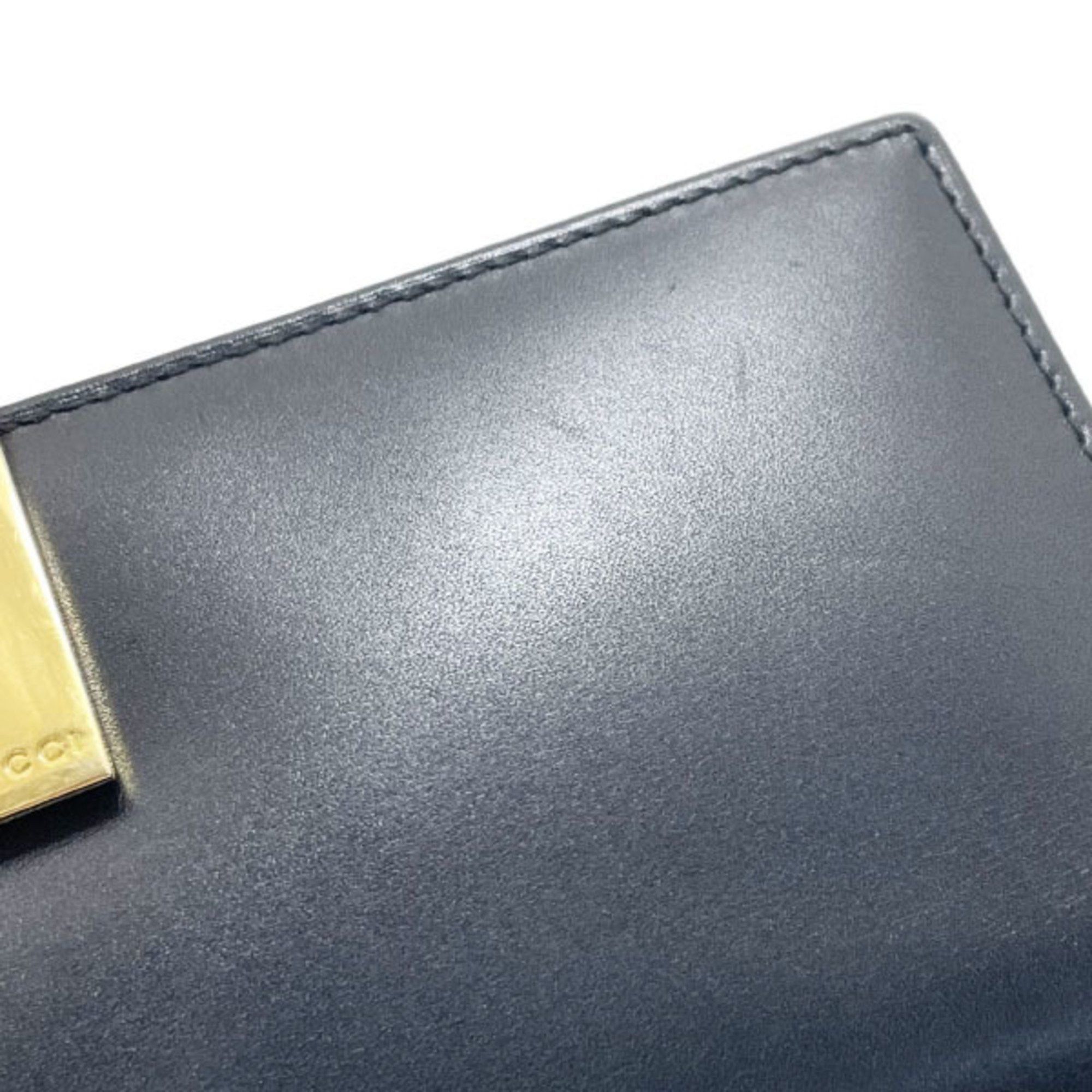 Gucci Gucci Clip Wallet, Double Leather, Black, 035 2778, GUCCI Bi-fold Wallet TT-15747 Size ONE SIZE - 5 Thumbnail