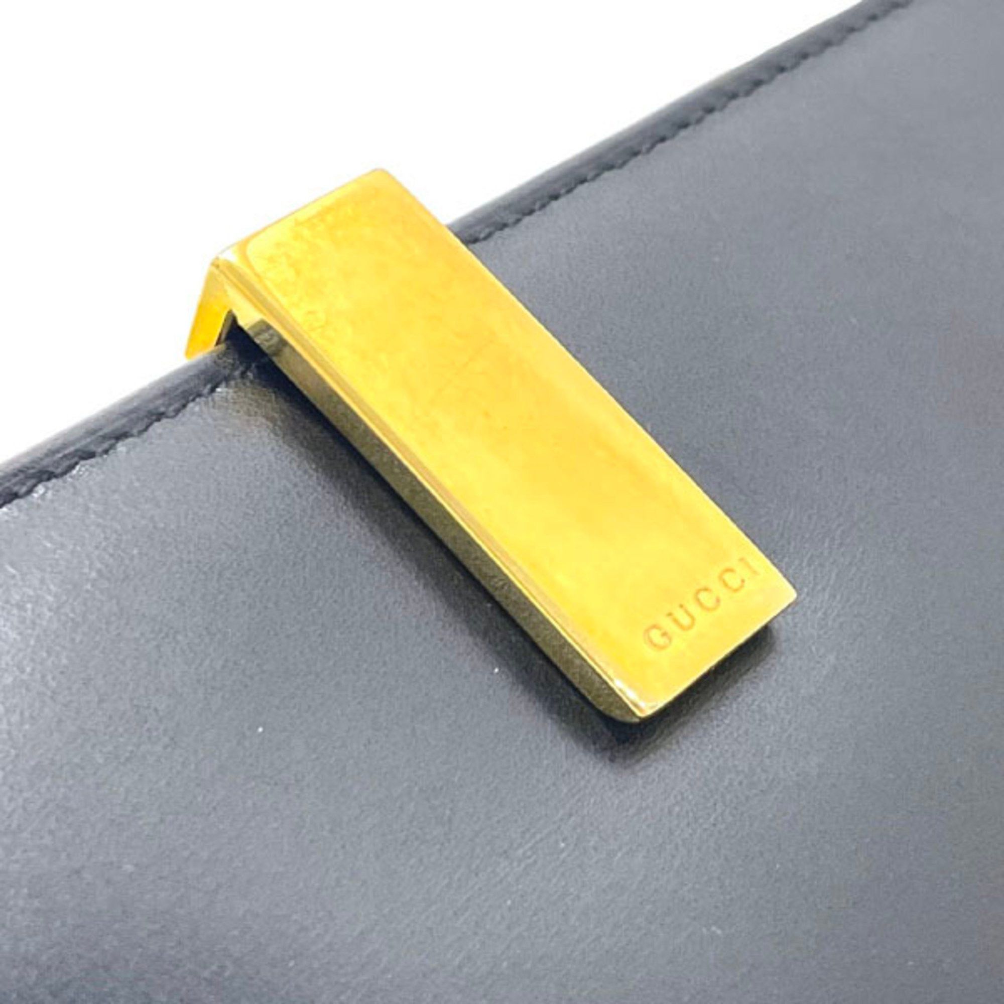 Gucci Gucci Clip Wallet, Double Leather, Black, 035 2778, GUCCI Bi-fold Wallet TT-15747 Size ONE SIZE - 4 Thumbnail