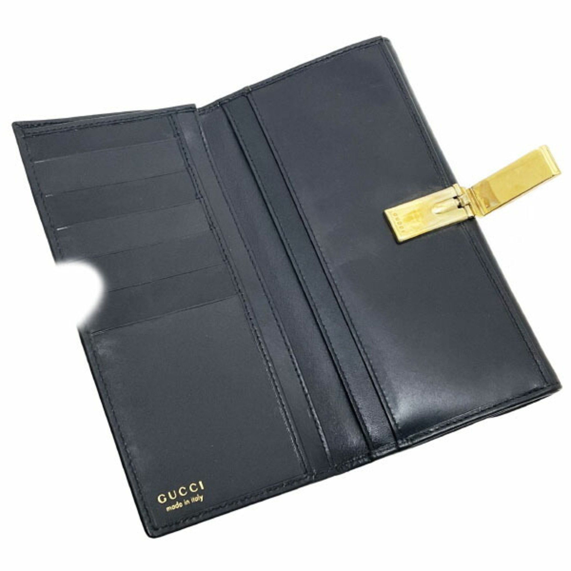Gucci Gucci Clip Wallet, Double Leather, Black, 035 2778, GUCCI Bi-fold Wallet TT-15747 Size ONE SIZE - 9 Thumbnail