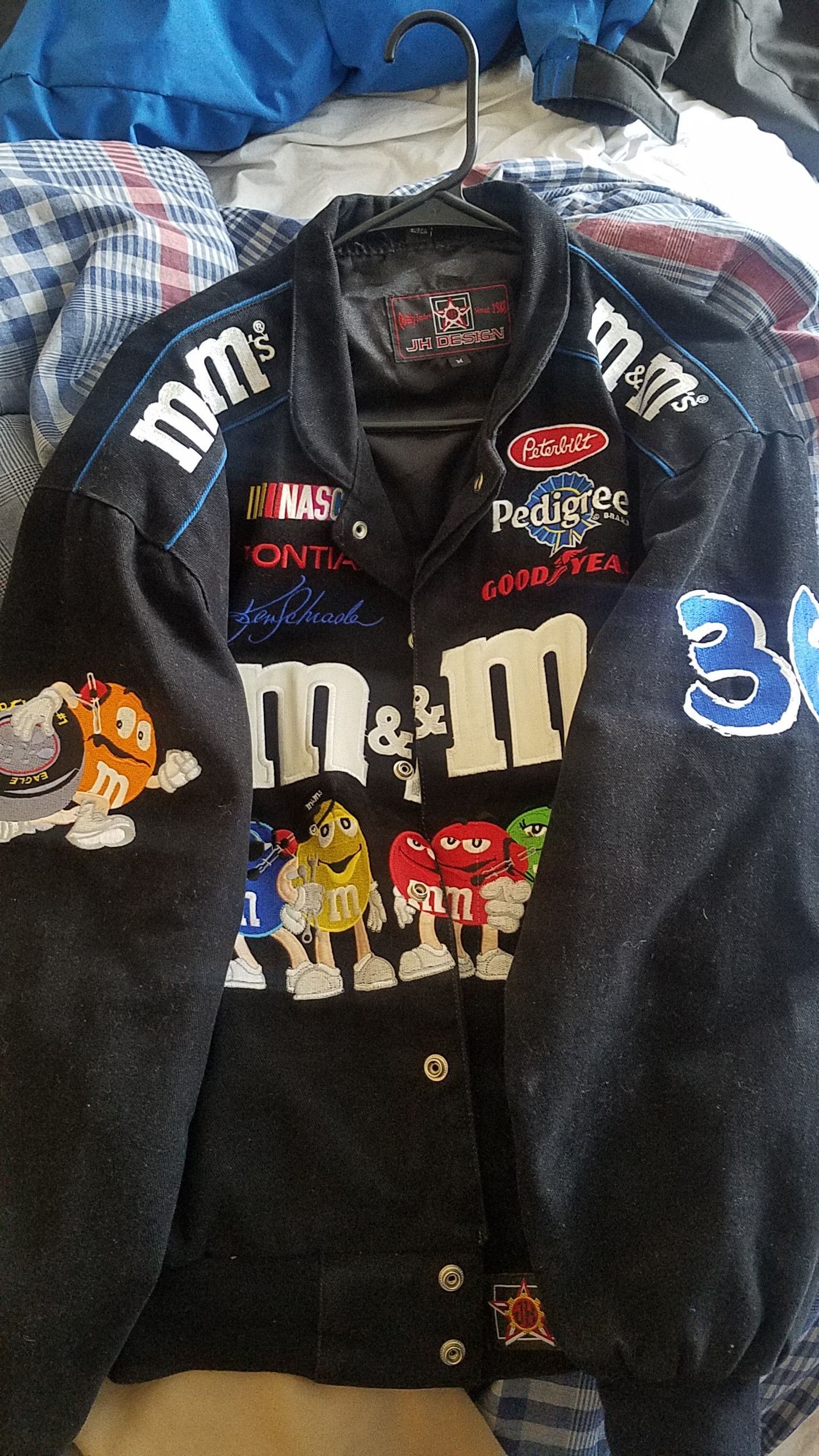 Jh Design NASCAR M&Ms RACING JACKET supreme bape offwhite | Grailed