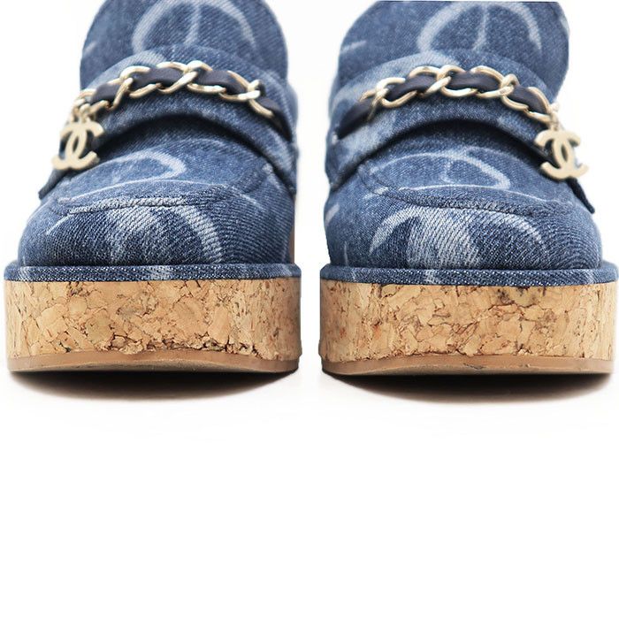 Chanel Chanel Chanel G45142 Denim Cork Loafer Denim Shoes G45142 DUTY FREE for USA Size ONE SIZE - 13 Thumbnail