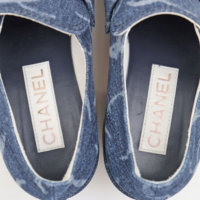 Chanel Chanel Chanel G45142 Denim Cork Loafer Denim Shoes G45142 DUTY FREE for USA Size ONE SIZE - 12 Thumbnail