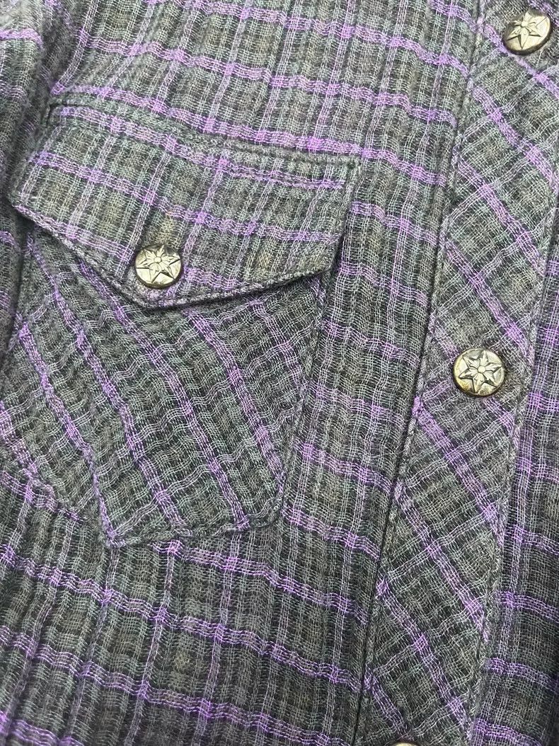 Chrome Hearts Chrome Hearts Purple Patchwork Cross Shirt - dmc Size US XS / EU 42 / 0 - 3 Thumbnail