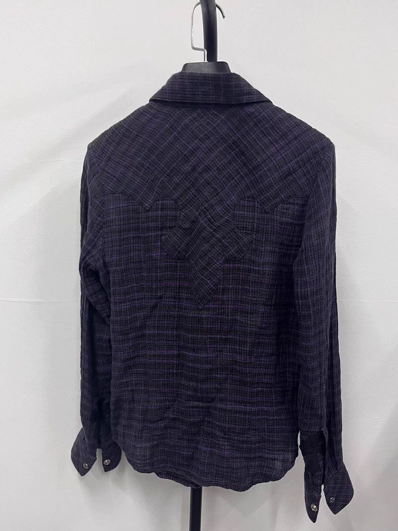 Chrome Hearts Chrome Hearts Purple Patchwork Cross Shirt - dmc Size US XS / EU 42 / 0 - 2 Thumbnail