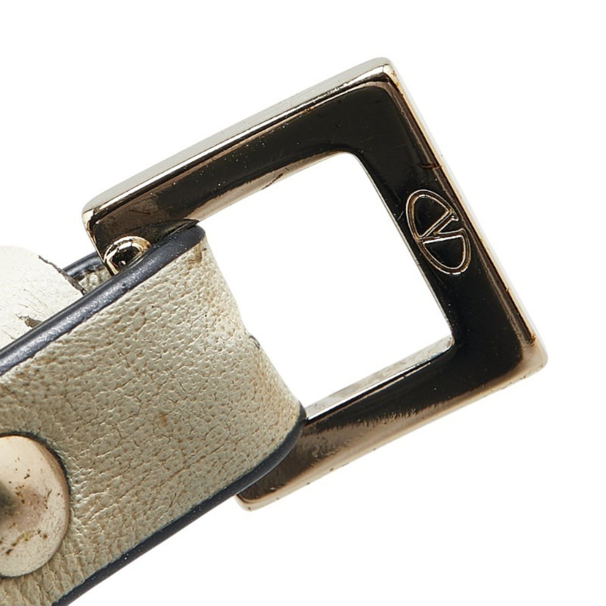 Valentino Valentino Rockstud Bracelet in White Gold Plated Leather for Women Size ONE SIZE - 5 Thumbnail