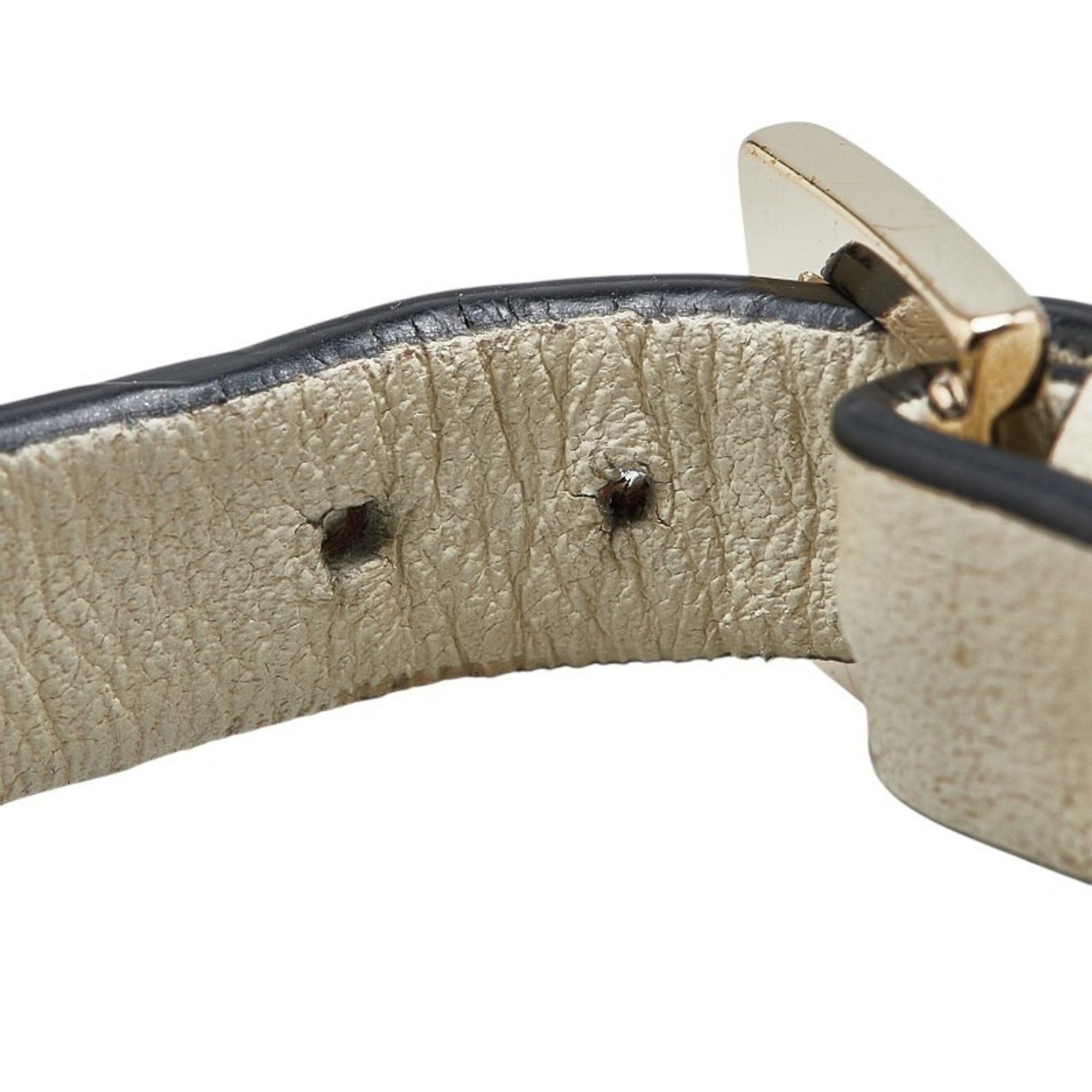 Valentino Valentino Rockstud Bracelet in White Gold Plated Leather for Women Size ONE SIZE - 4 Thumbnail
