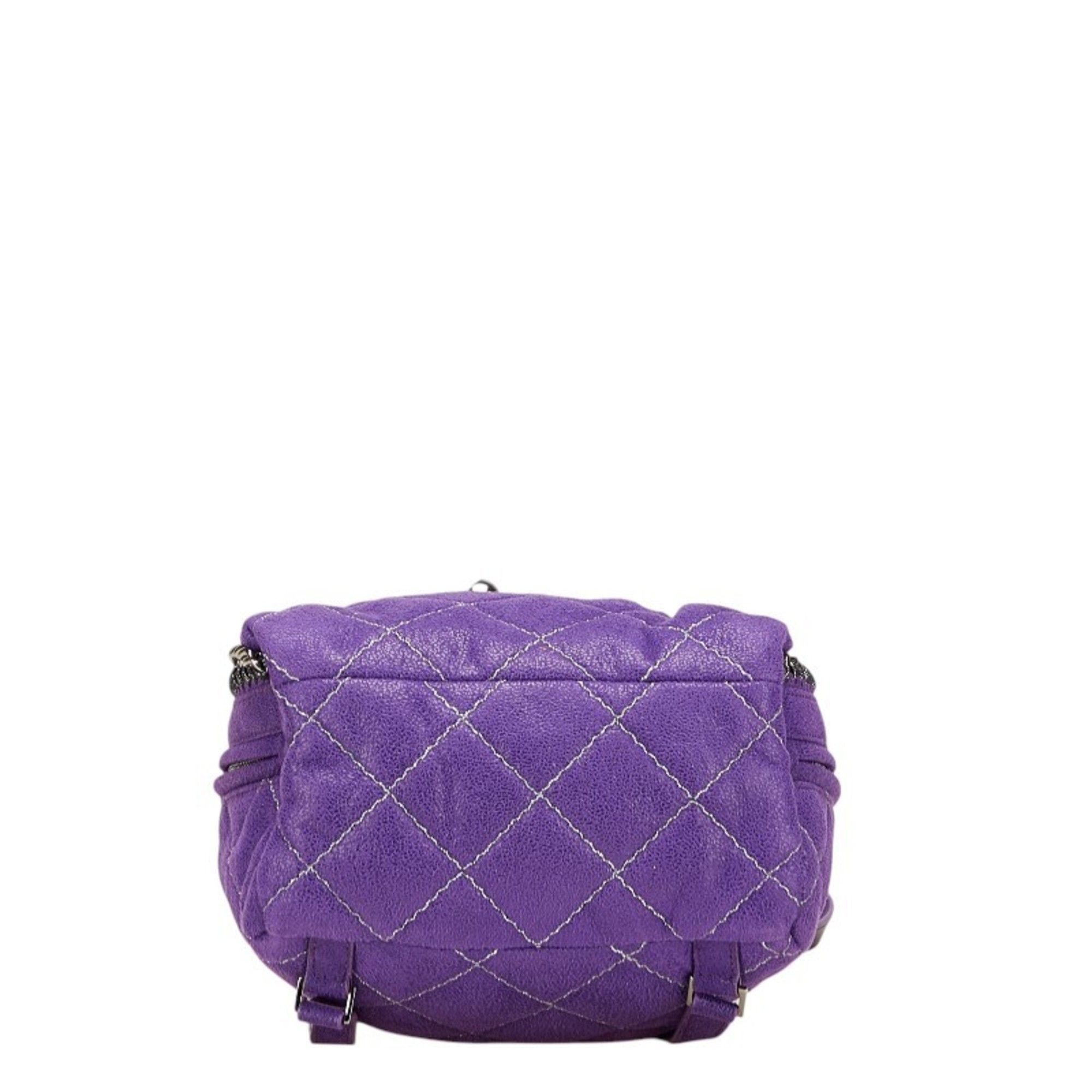 Stella McCartney Stella McCartney Backpack Purple Polyester Leather Women's Size ONE SIZE - 3 Thumbnail