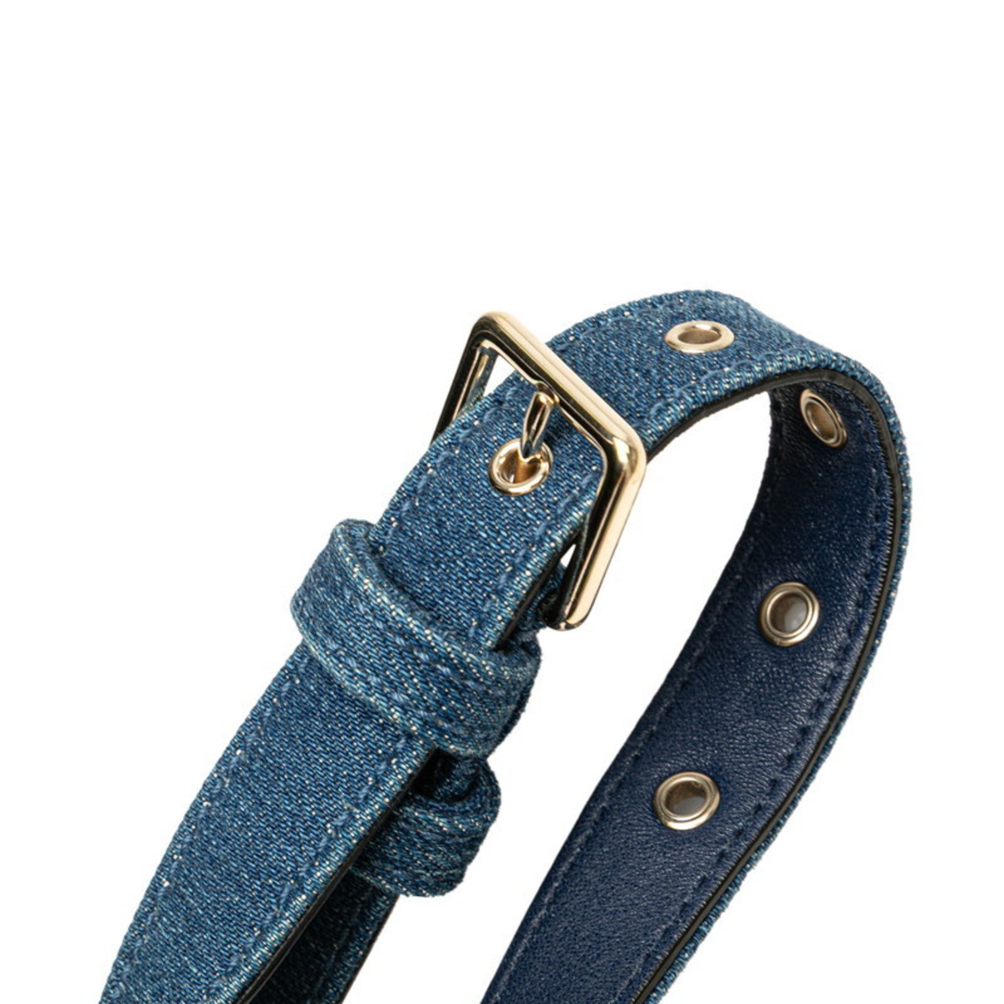 Valentino Valentino Studded Waist Bag/Body Bag in Blue and Silver Denim Leather for Women Size ONE SIZE - 5 Thumbnail