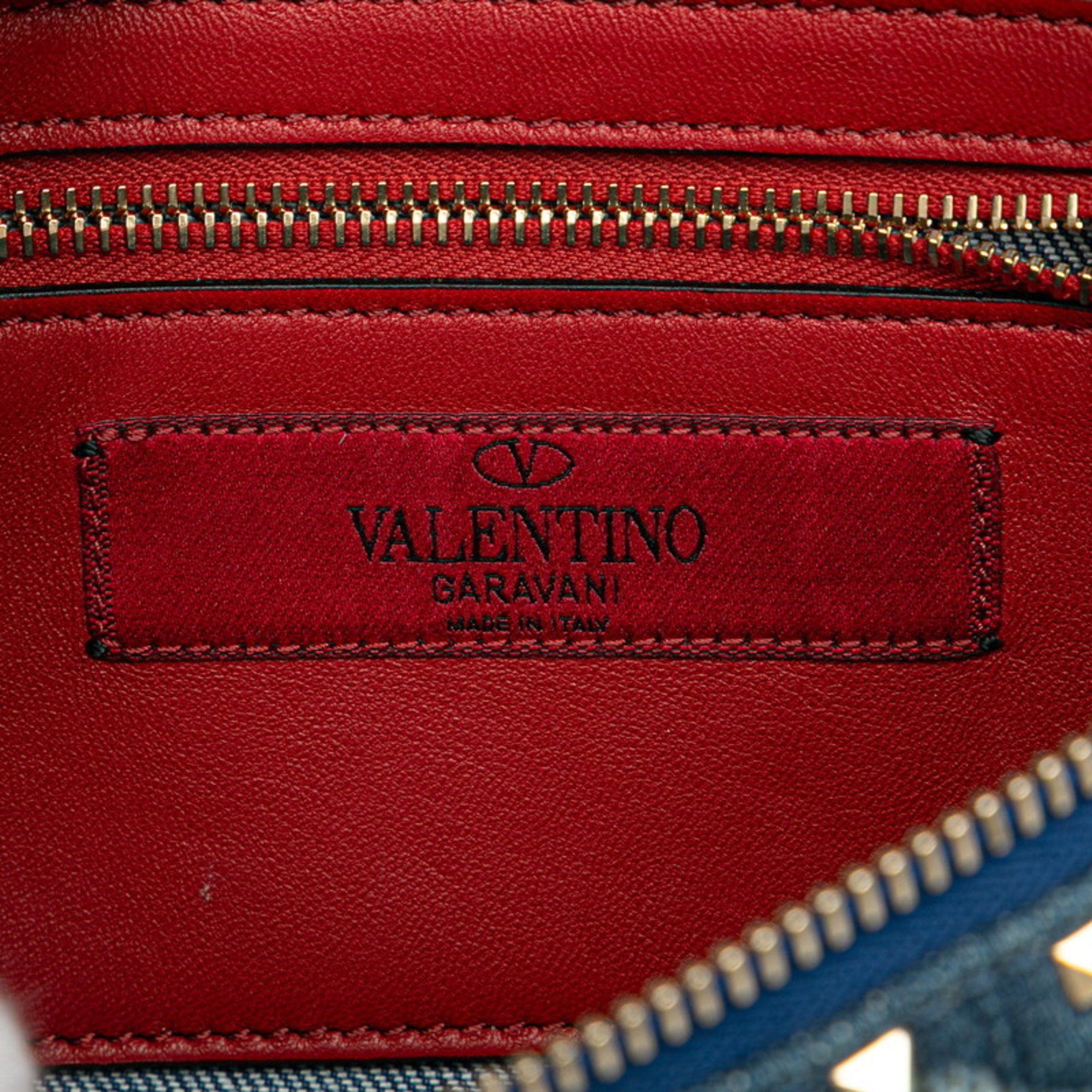 Valentino Valentino Studded Waist Bag/Body Bag in Blue and Silver Denim Leather for Women Size ONE SIZE - 10 Thumbnail