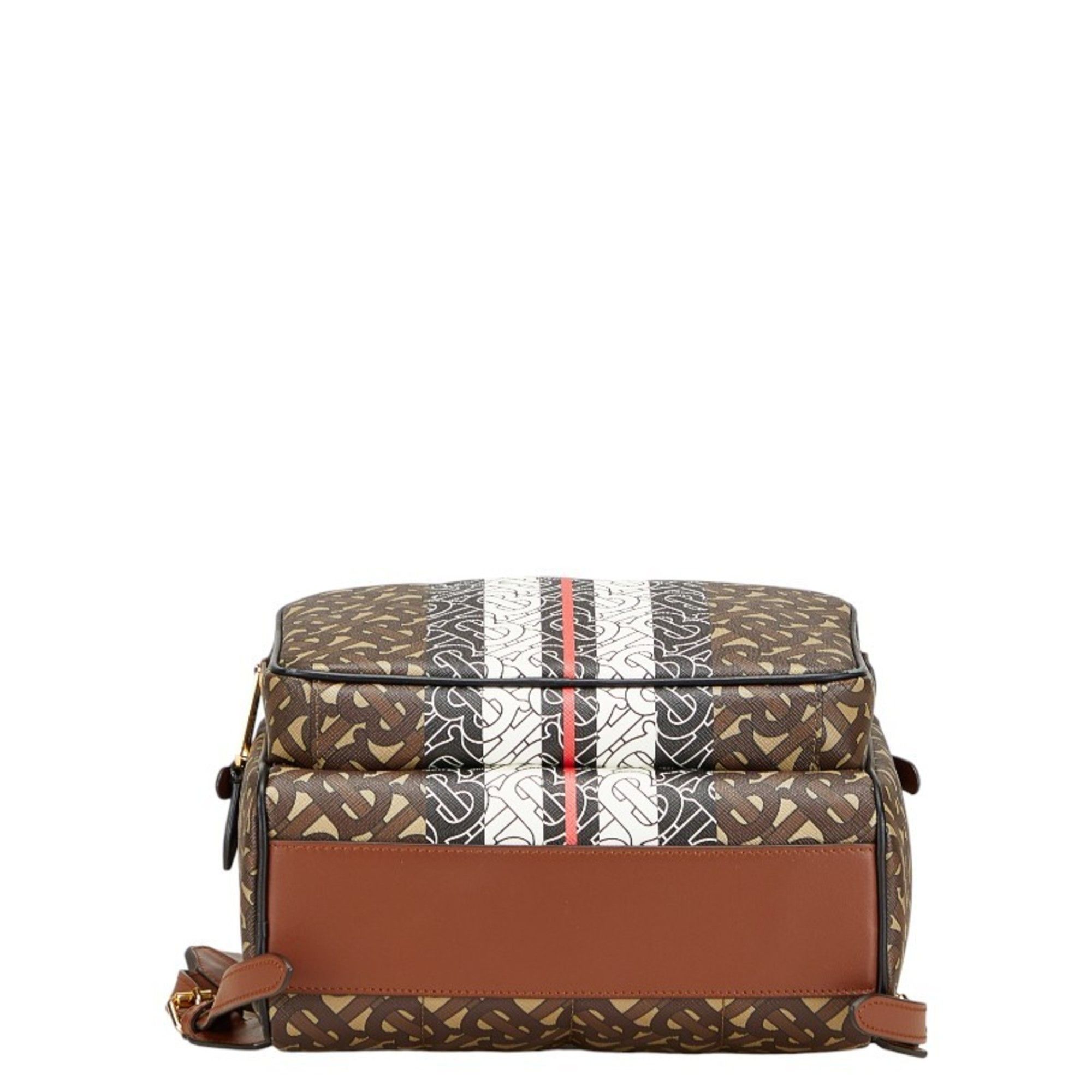 Burberry Burberry TB Monogram Backpack in Brown PVC and Leather for Women Size ONE SIZE - 3 Thumbnail