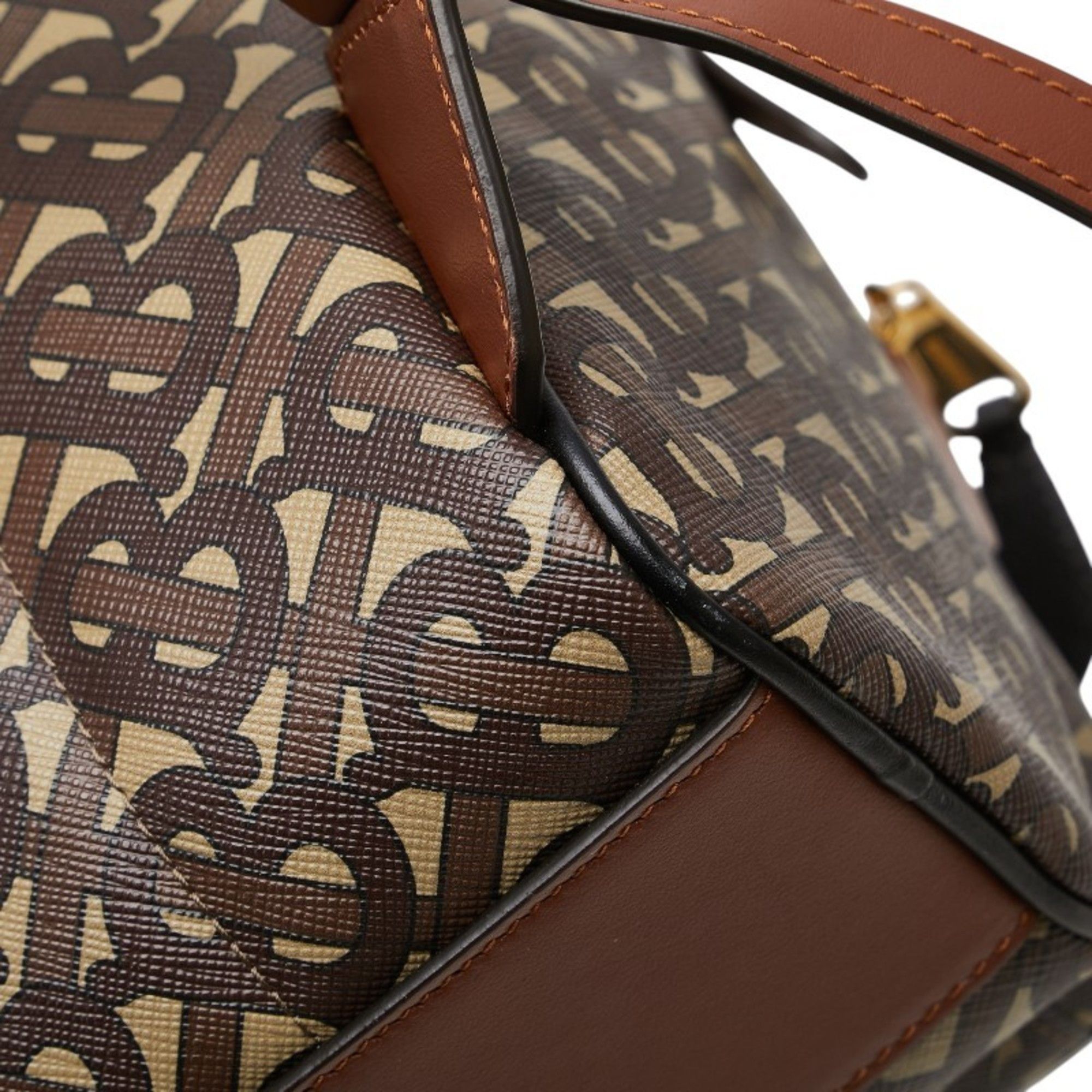 Burberry Burberry TB Monogram Backpack in Brown PVC and Leather for Women Size ONE SIZE - 5 Thumbnail