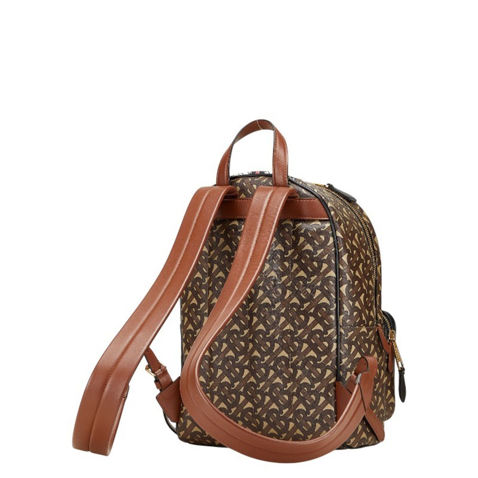 Burberry Burberry TB Monogram Backpack in Brown PVC and Leather for Women Size ONE SIZE - 2 Thumbnail