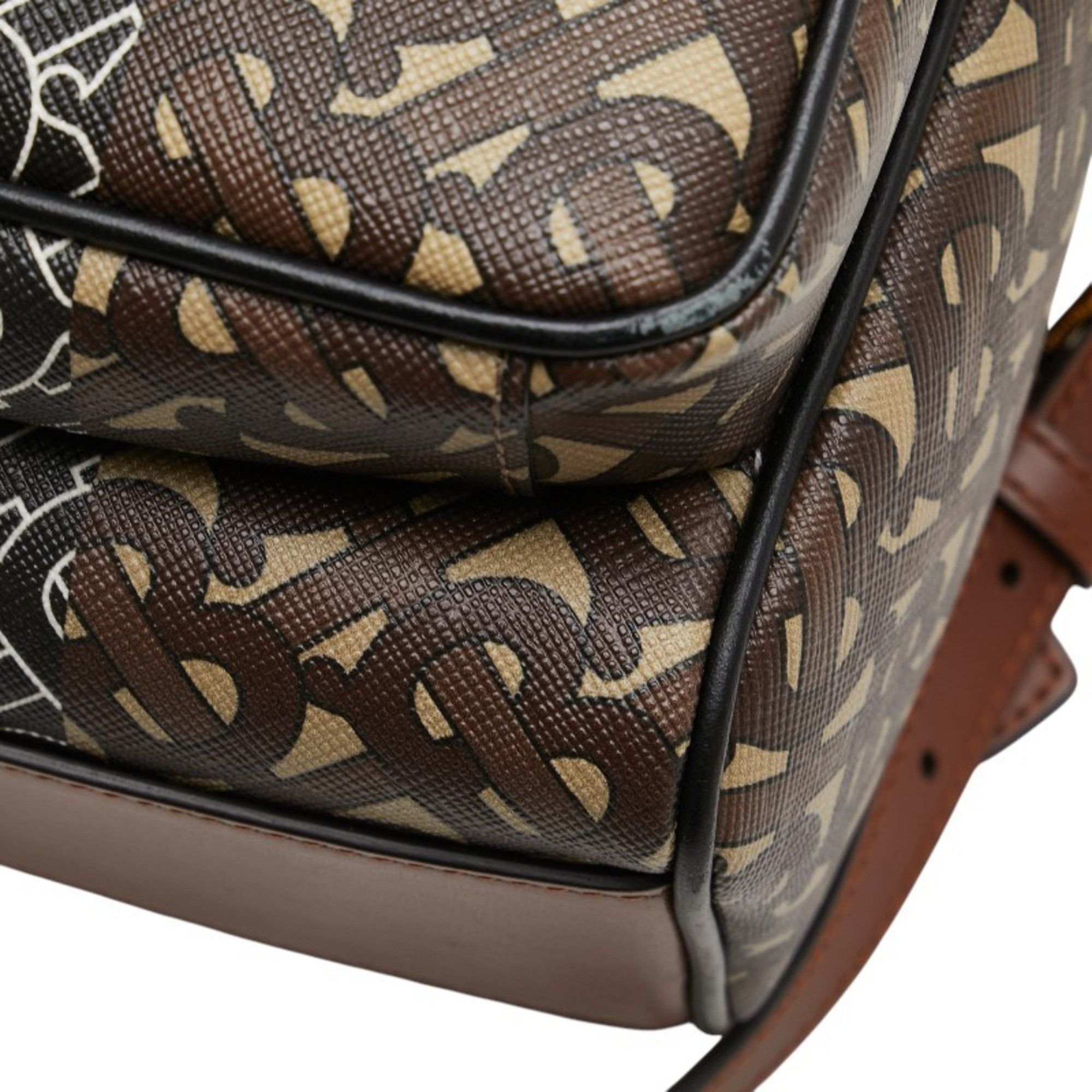 Burberry Burberry TB Monogram Backpack in Brown PVC and Leather for Women Size ONE SIZE - 7 Thumbnail