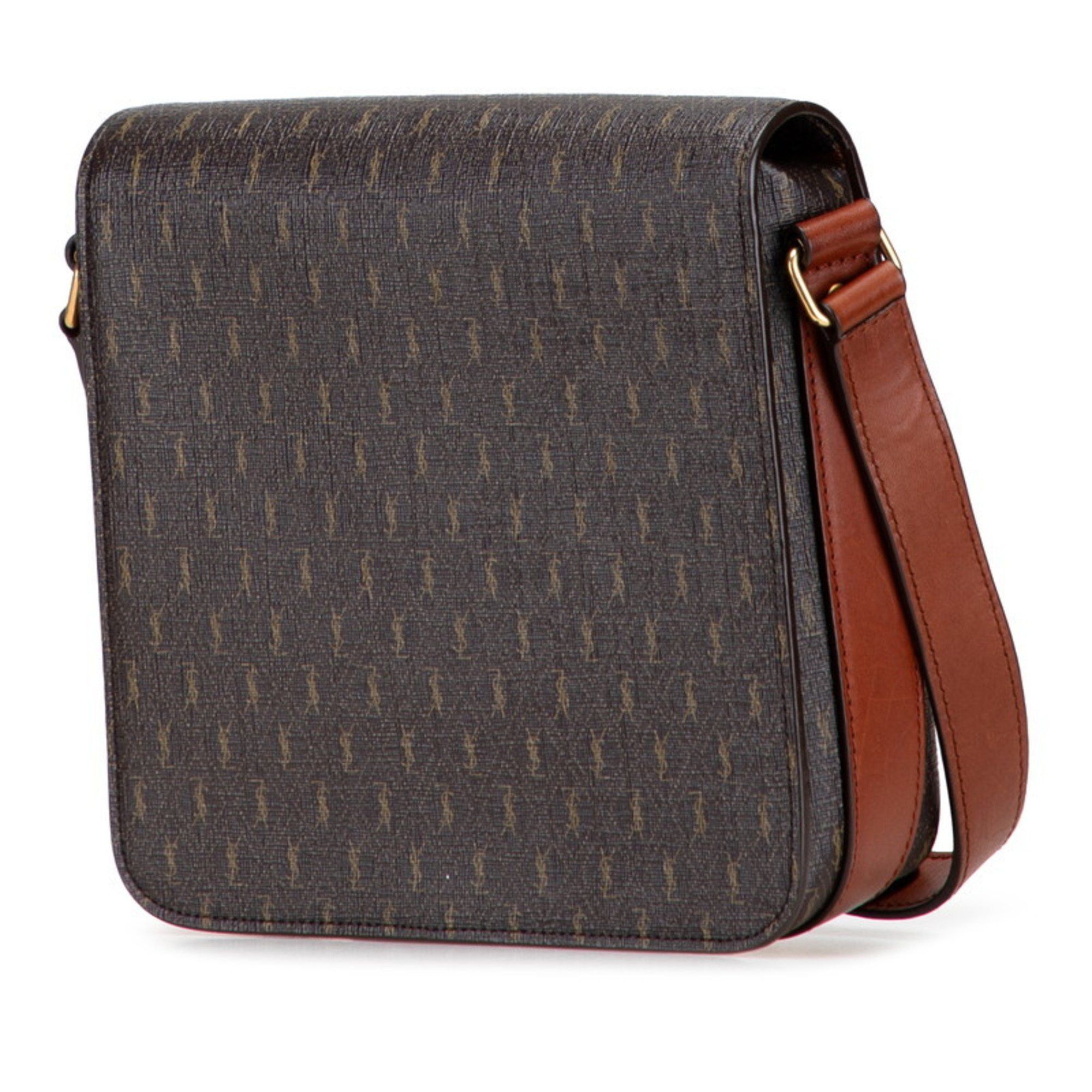 Saint Laurent Paris Saint Laurent YSL Monogram Shoulder Bag 668582 Brown PVC Leather Women's SAINT LAURENT Size ONE SIZE - 2 Thumbnail