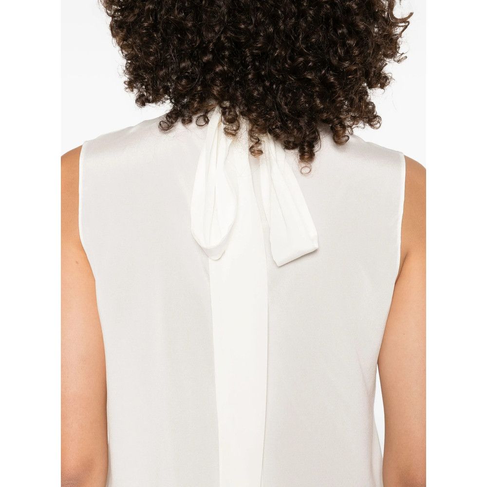 Mazzarelli Mazzarelli WHITE Tops - Blouses Size M / US 6-8 / IT 42-44 - 5 Thumbnail