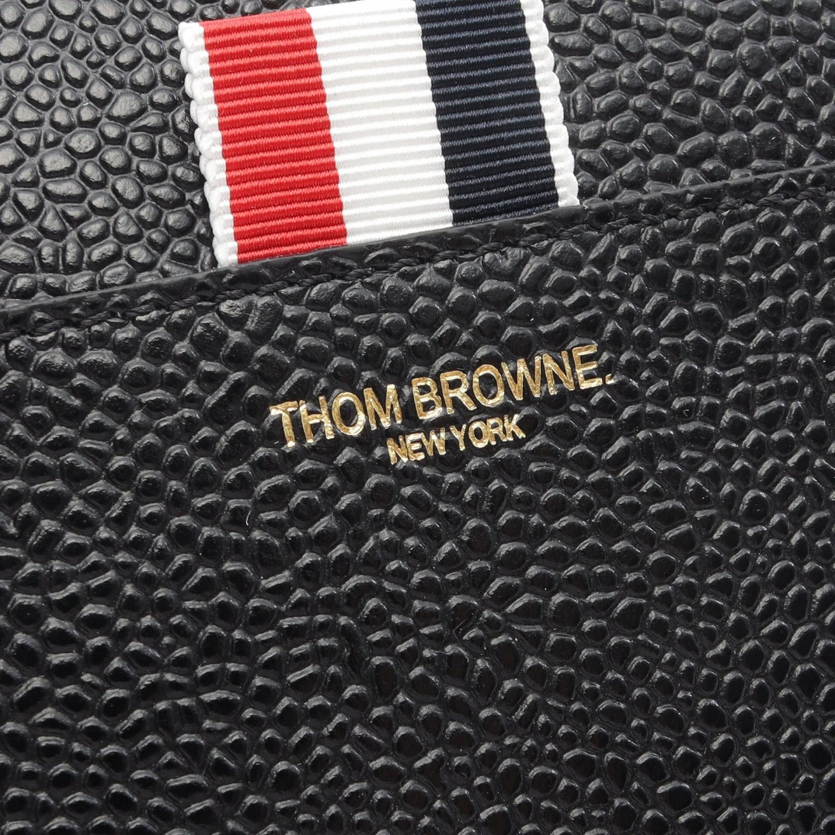 Thom Browne Thom Browne Thom Browne FAW013A00198001 Leather Wallet Leather Short Wallet FAW013A00198001 DUTY FREE for USA Size ONE SIZE - 4 Thumbnail