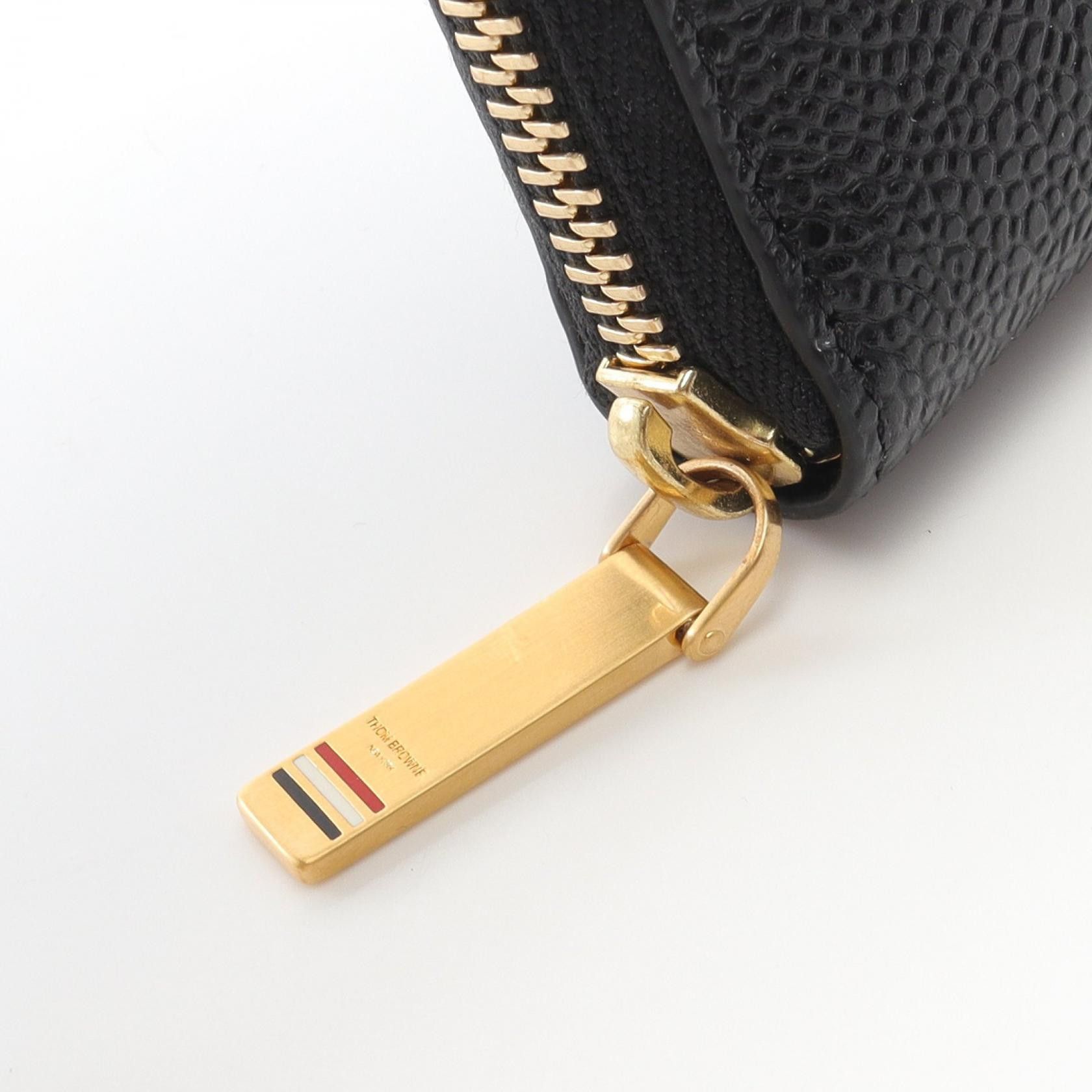 Thom Browne Thom Browne Thom Browne FAW013A00198001 Leather Wallet Leather Short Wallet FAW013A00198001 DUTY FREE for USA Size ONE SIZE - 5 Thumbnail