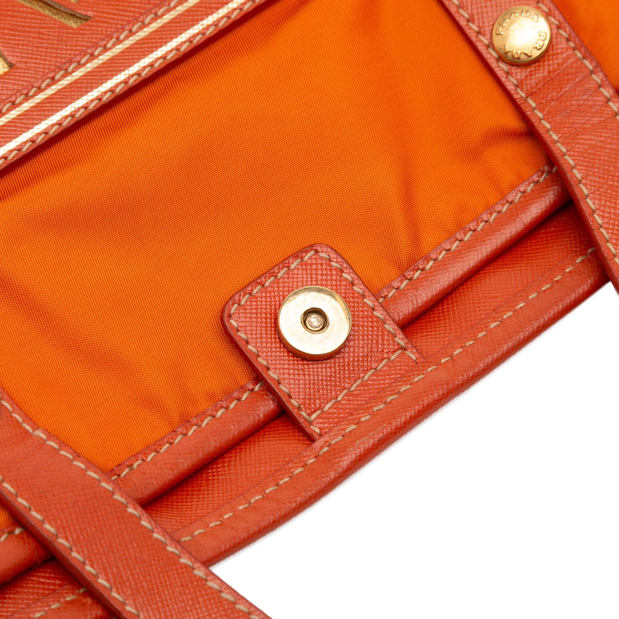 Prada Prada Saffiano Trimmed Tessuto Logo Oro Satchel Size ONE SIZE - 7 Thumbnail