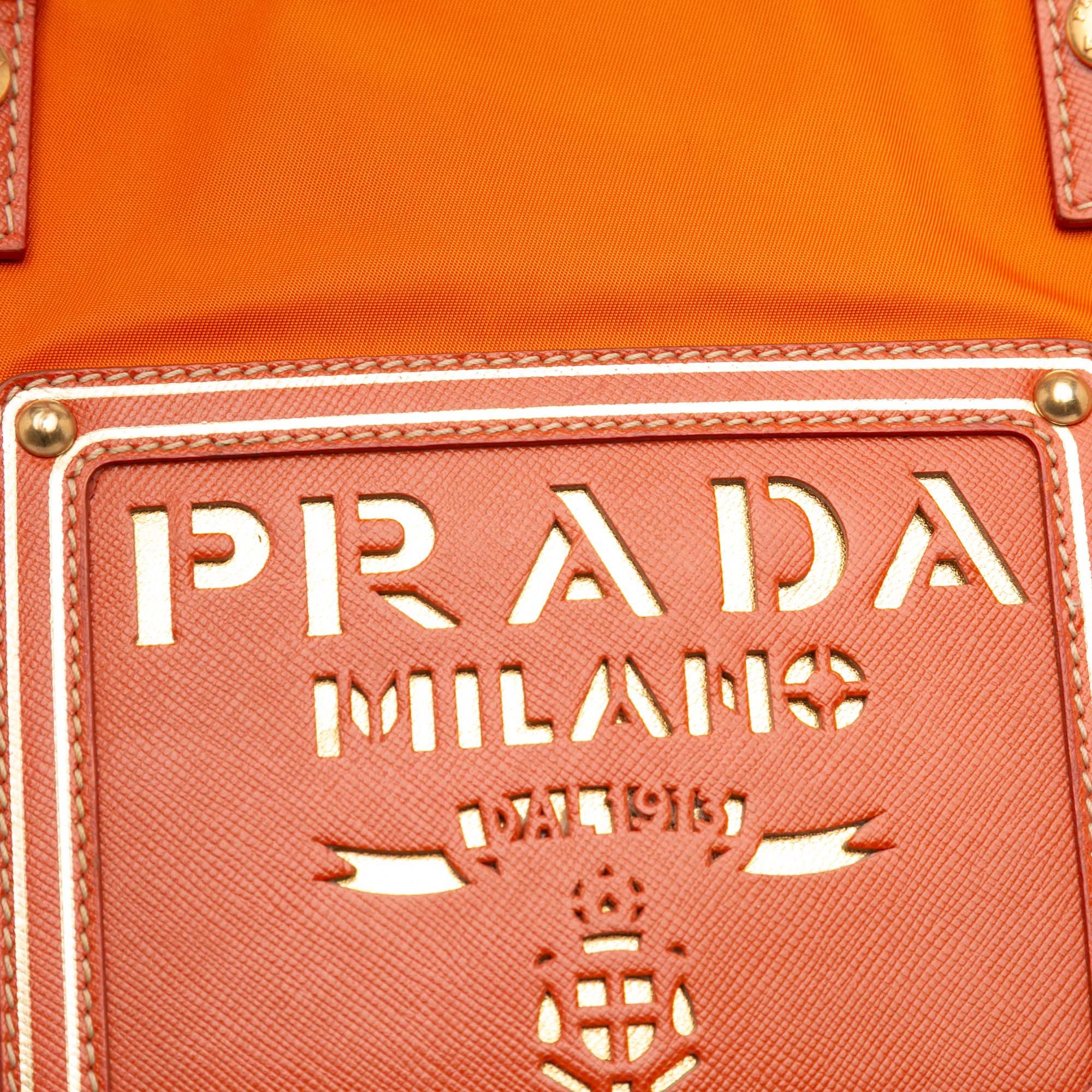 Prada Prada Saffiano Trimmed Tessuto Logo Oro Satchel Size ONE SIZE - 6 Thumbnail
