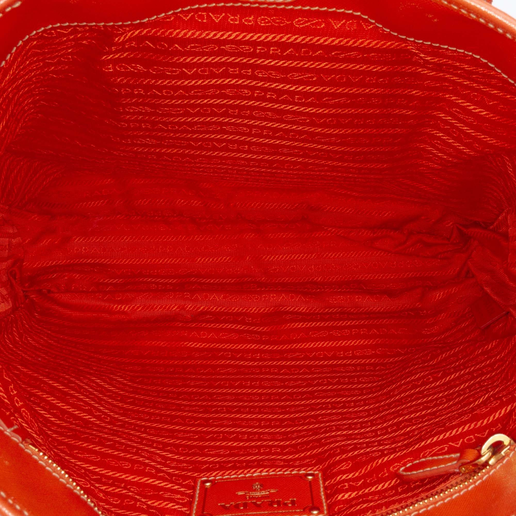 Prada Prada Saffiano Trimmed Tessuto Logo Oro Satchel Size ONE SIZE - 4 Thumbnail