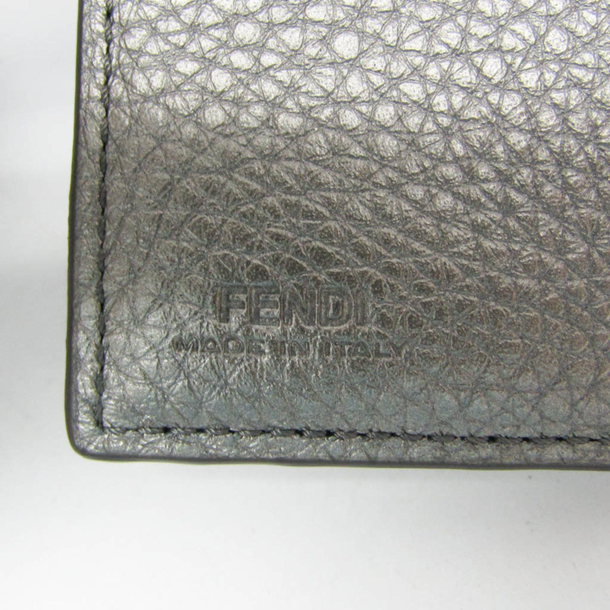 Fendi Fendi FF 7M0280 Men,Women Leather Wallet (tri-fold) Metallic Gray Size ONE SIZE - 11 Thumbnail