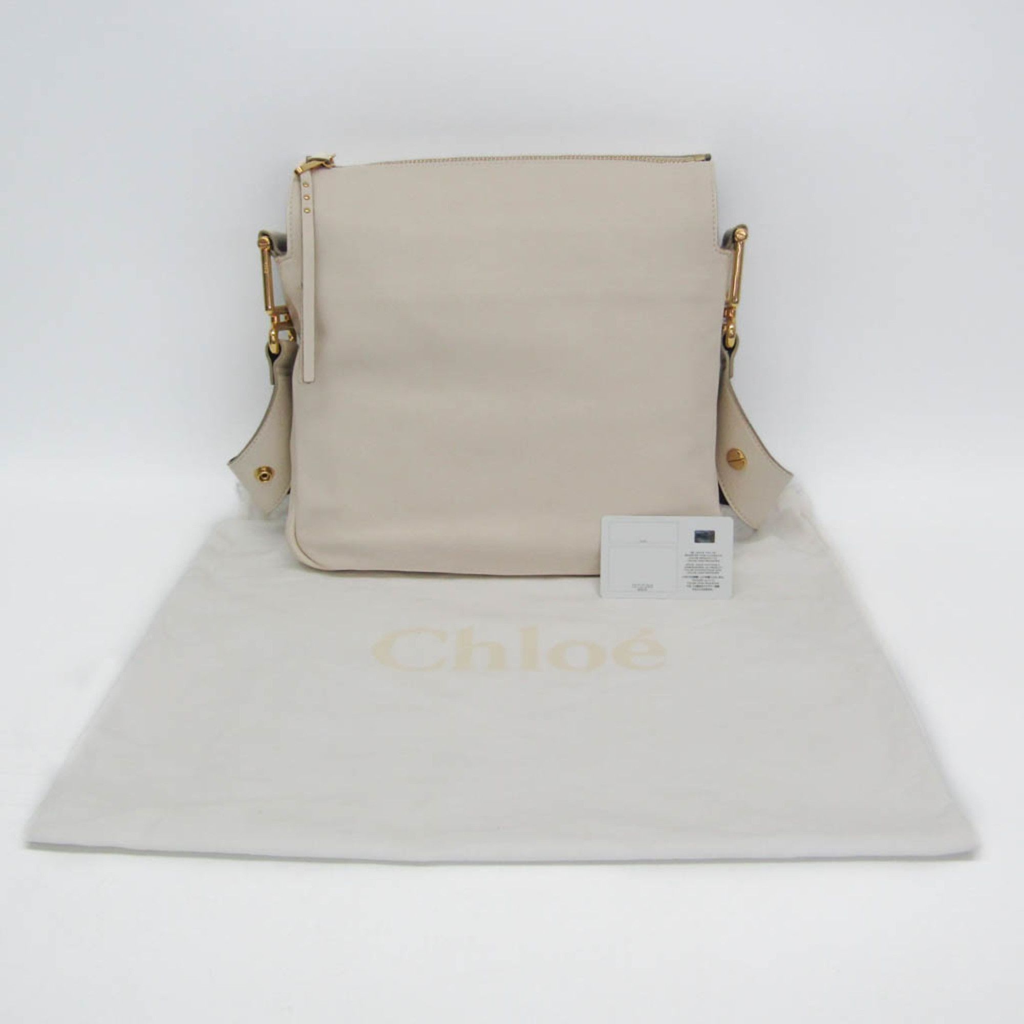 Chloe Chloé Vanessa Women's Leather Shoulder Bag Off-white Size ONE SIZE - 3 Thumbnail