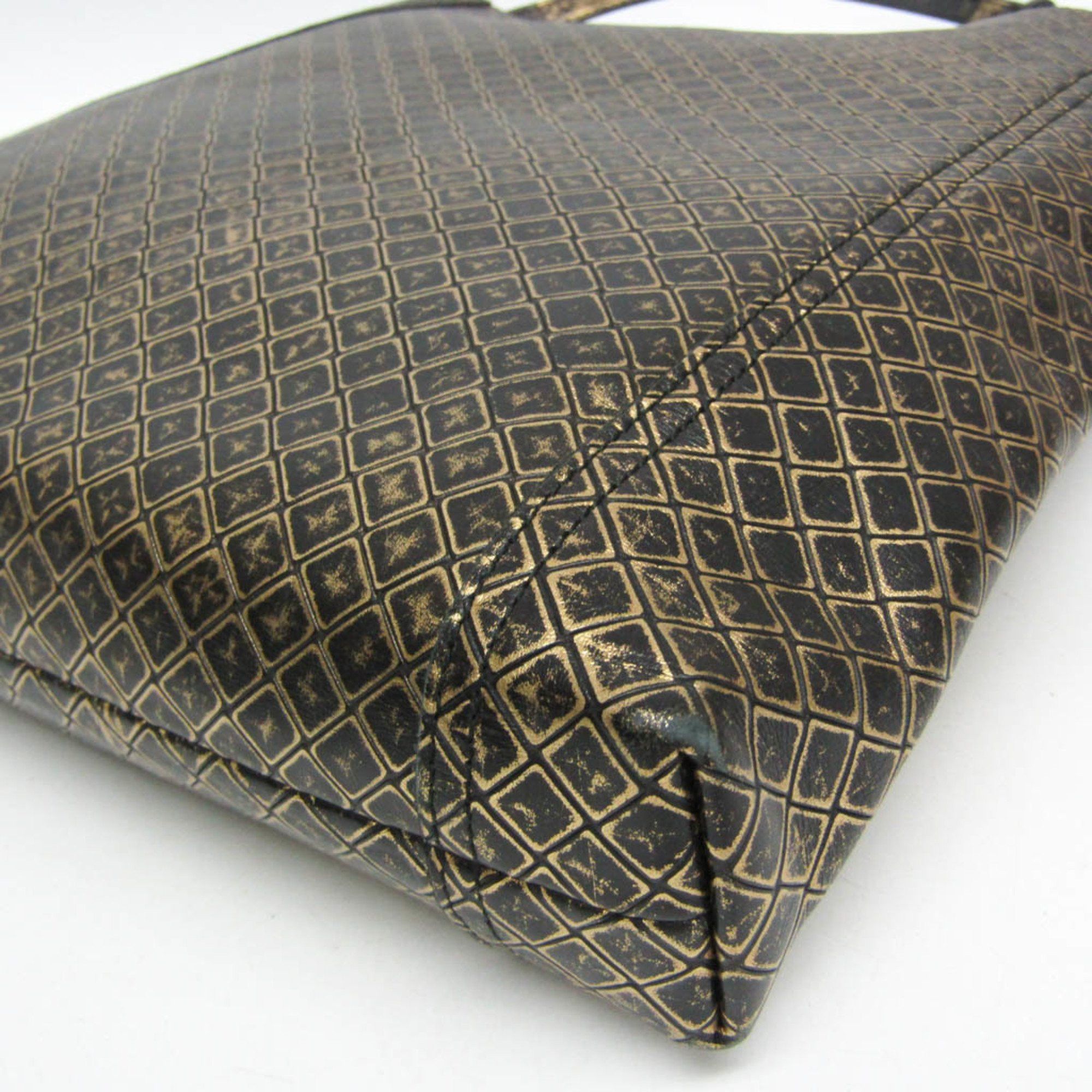 Bottega Veneta Bottega Veneta Intreccio Mirage Butterfly Men,Women Leather Shoulder Bag Gold,Black Size ONE SIZE - 5 Thumbnail