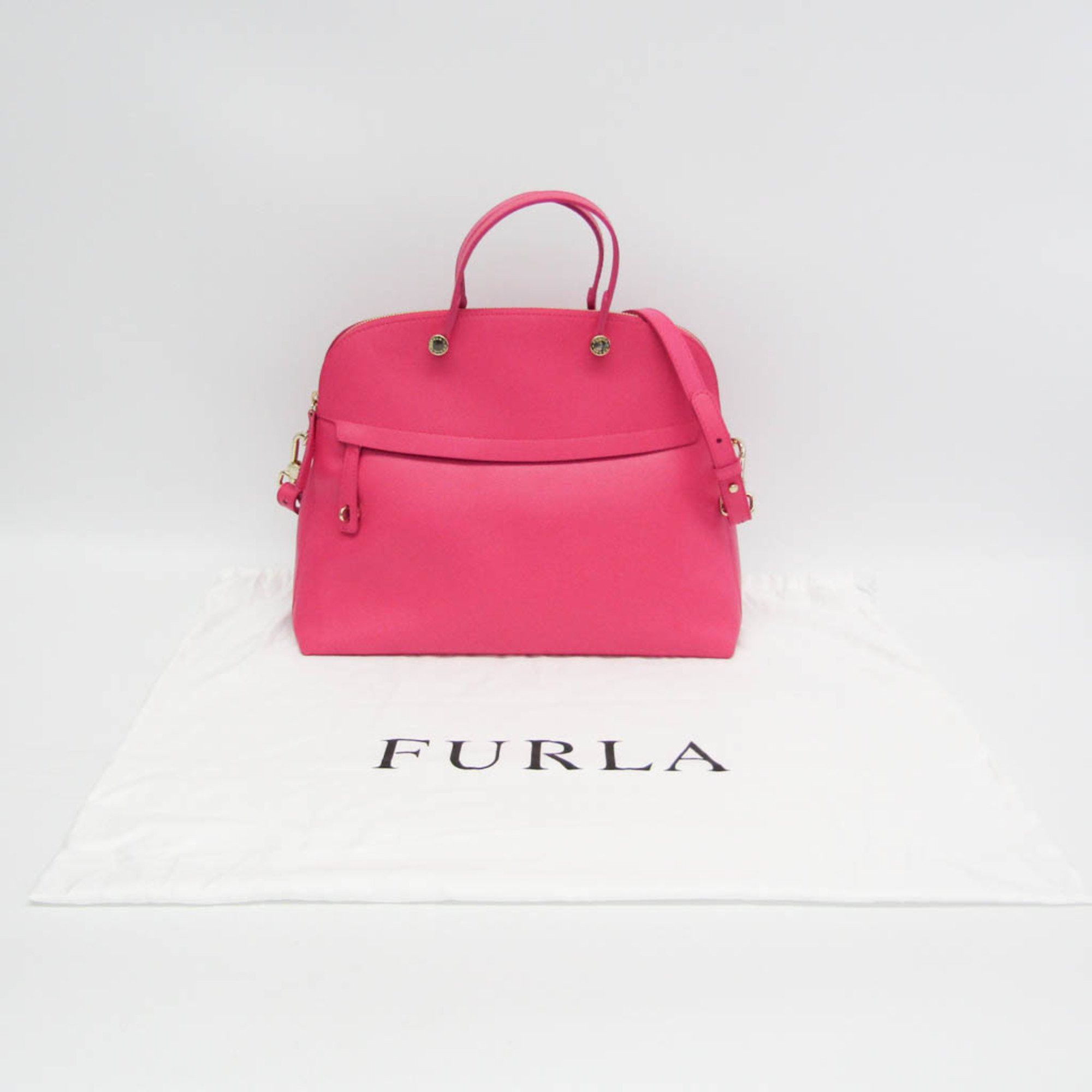 Furla Furla Piper L Women's Leather Handbag,Shoulder Bag Pink Size ONE SIZE - 2 Thumbnail