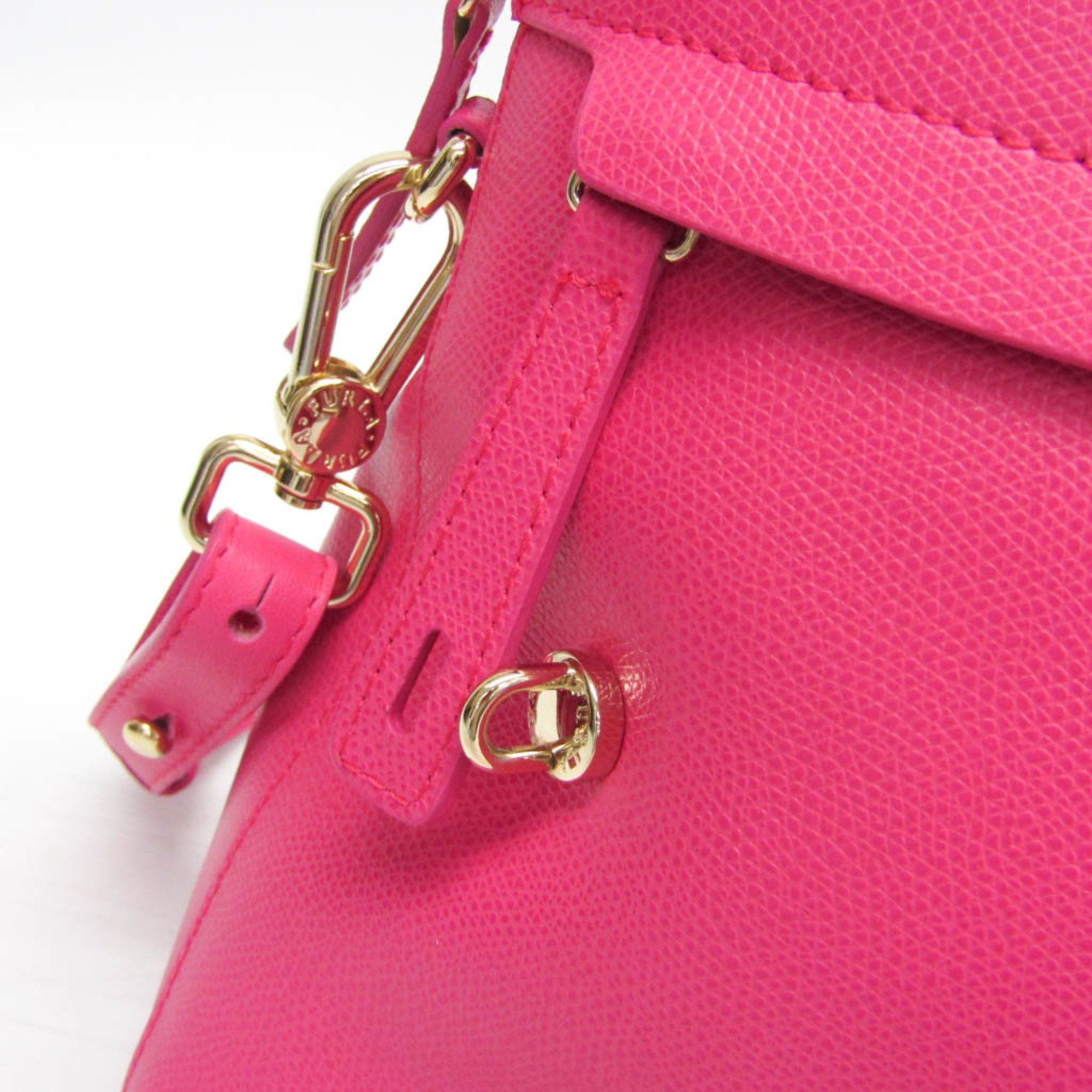 Furla Furla Piper L Women's Leather Handbag,Shoulder Bag Pink Size ONE SIZE - 10 Thumbnail