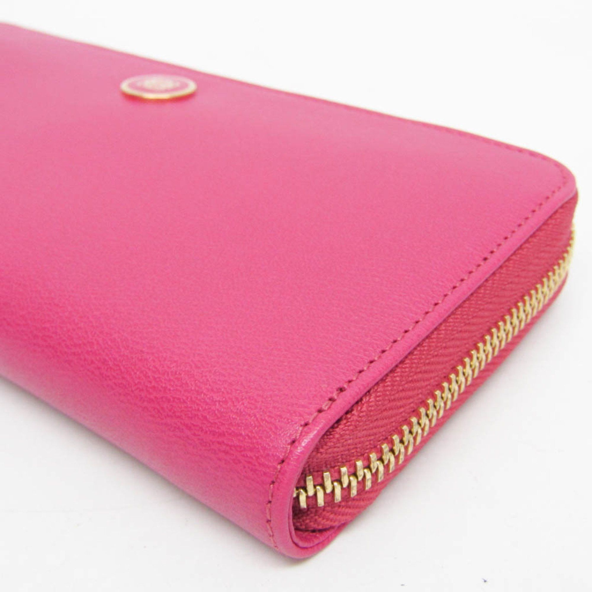 Loewe Loewe Anagram Button Women's Leather Long Wallet (bi-fold) Pink Size ONE SIZE - 6 Thumbnail