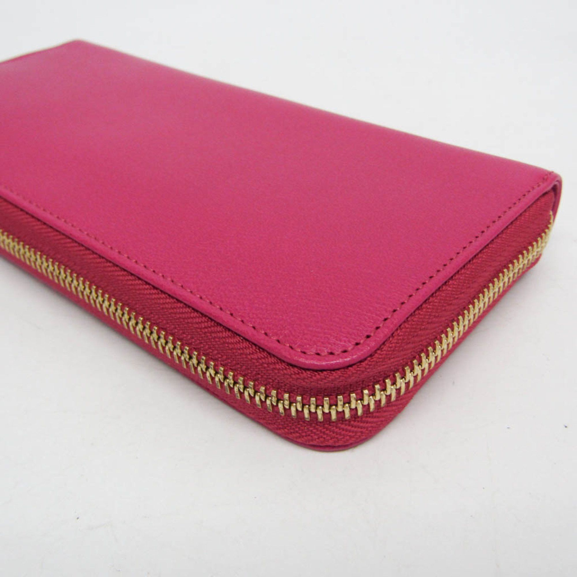 Loewe Loewe Anagram Button Women's Leather Long Wallet (bi-fold) Pink Size ONE SIZE - 8 Thumbnail