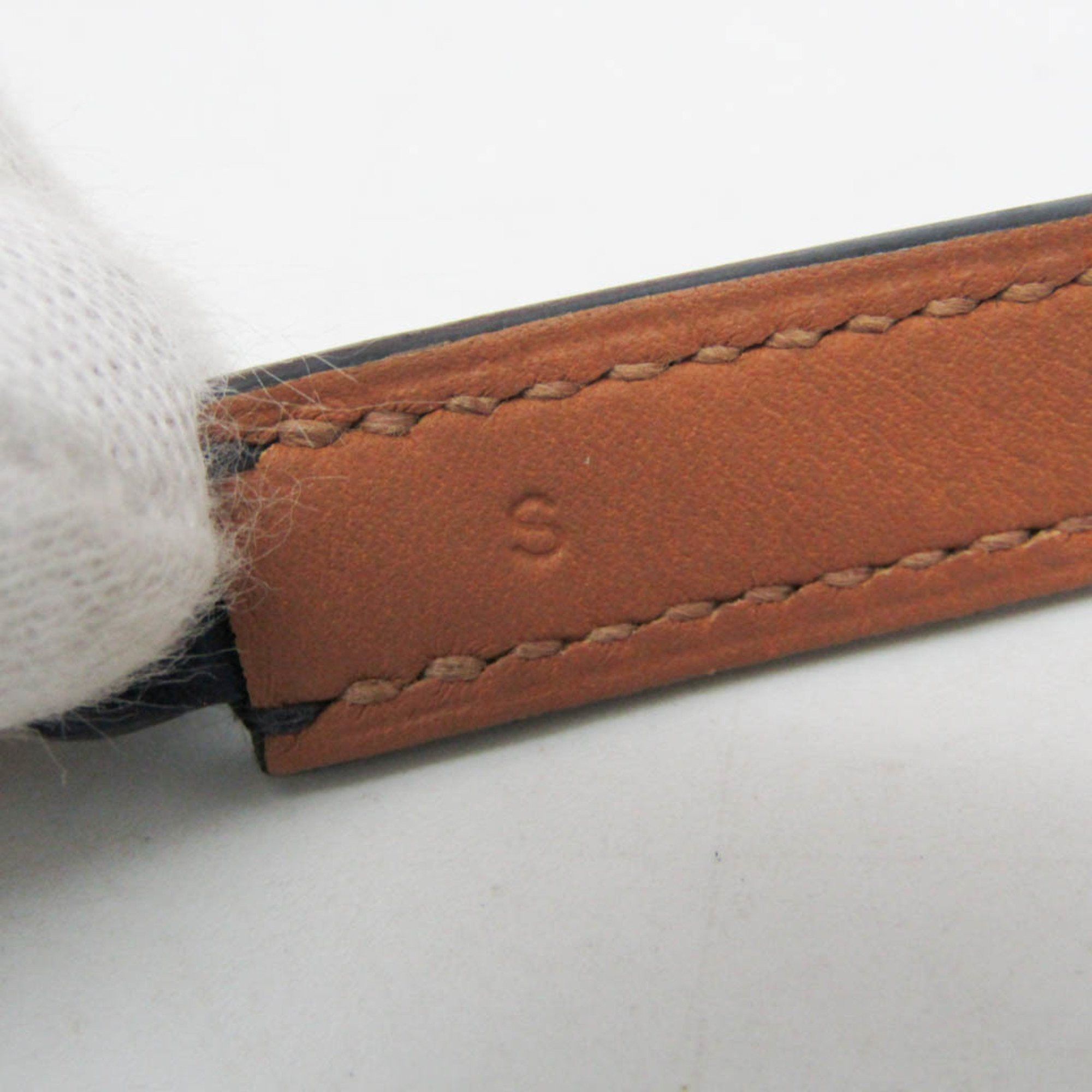 Hermes Hermes Rivale Double Tour Leather,Metal Wrap Bracelet Gold,Navy Size ONE SIZE - 10 Thumbnail