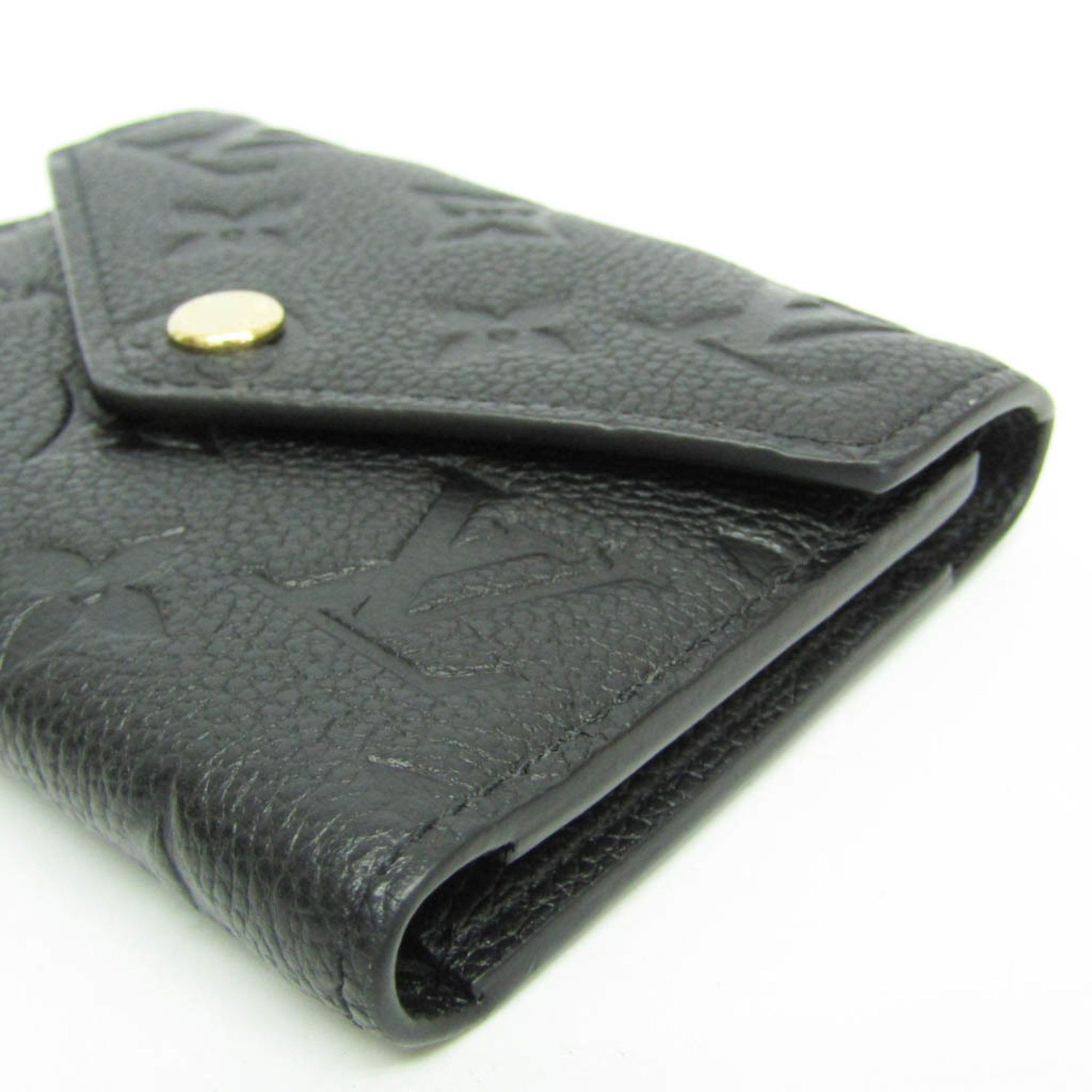 Louis Vuitton Louis Vuitton Monogram Empreinte Victorine Wallet M64060 Women's Monogram Empreinte Wallet (tri-fold) Noir Size ONE SIZE - 6 Thumbnail