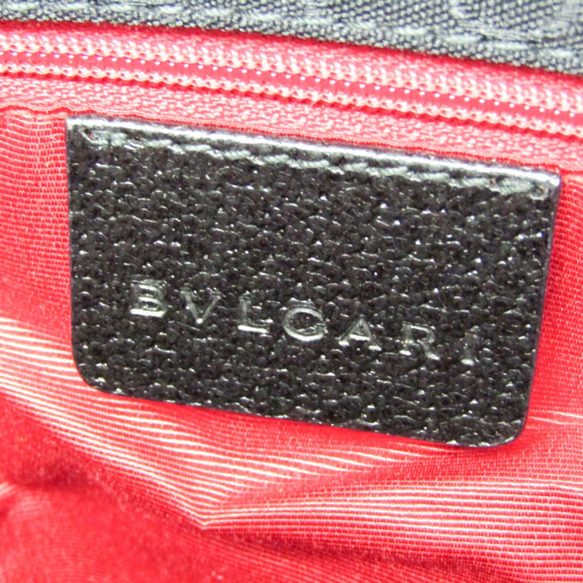 Bvlgari Bvlgari Logomania Women's Canvas,Leather Tote Bag Black Size ONE SIZE - 16 Thumbnail