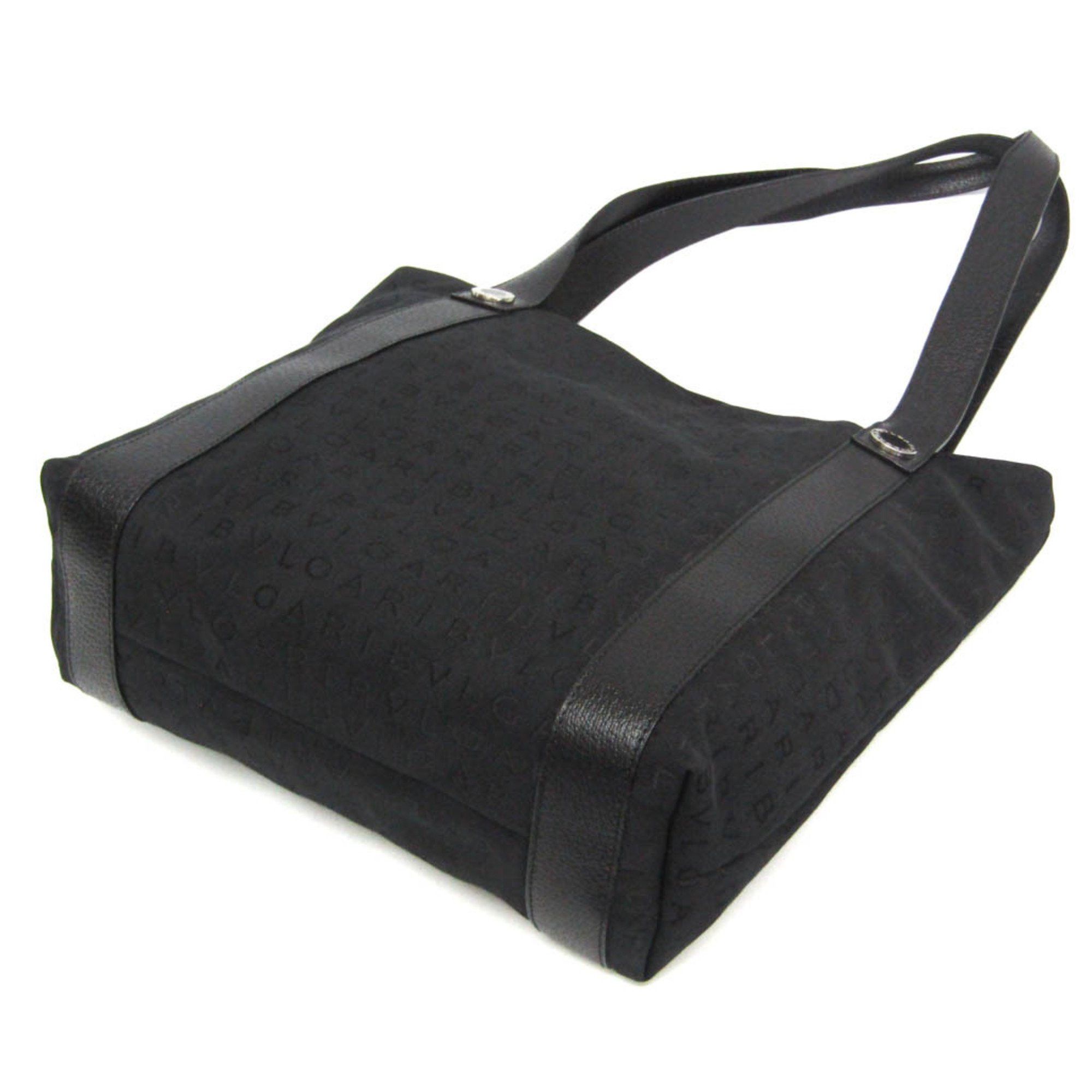 Bvlgari Bvlgari Logomania Women's Canvas,Leather Tote Bag Black Size ONE SIZE - 3 Thumbnail
