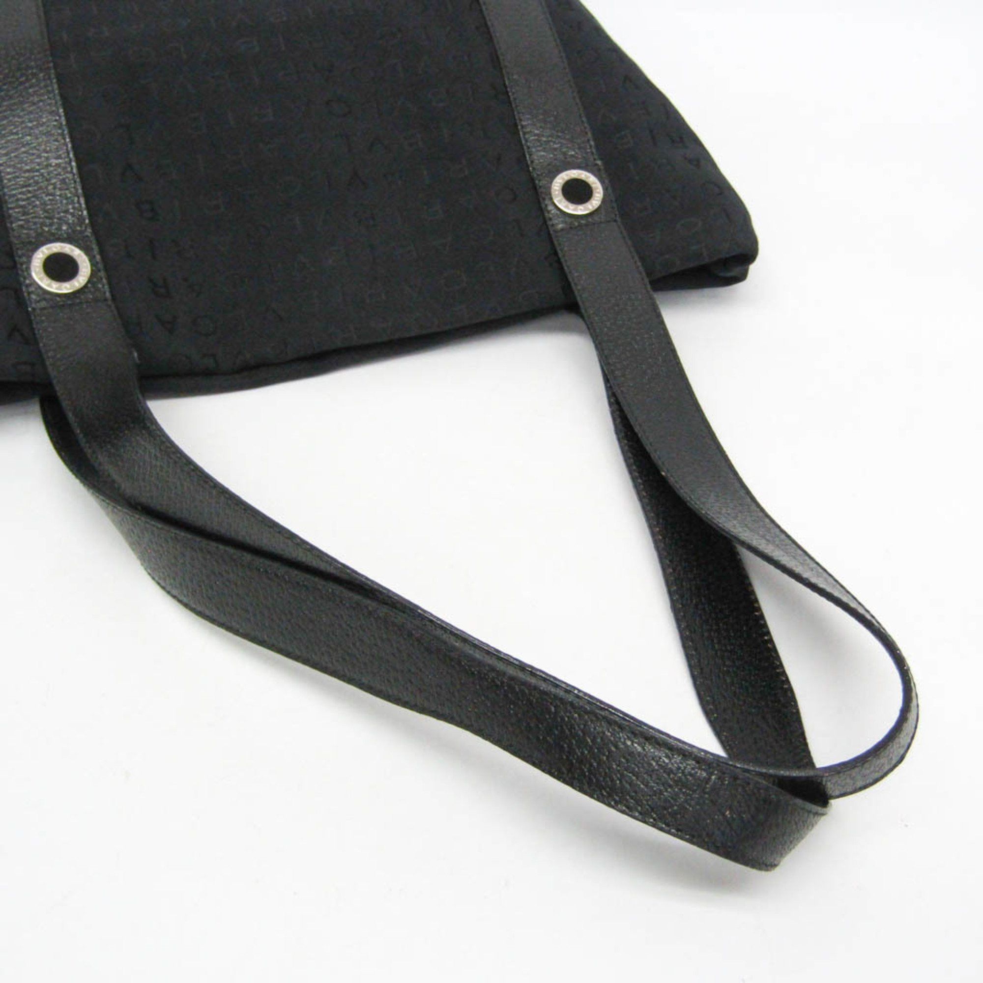 Bvlgari Bvlgari Logomania Women's Canvas,Leather Tote Bag Black Size ONE SIZE - 6 Thumbnail
